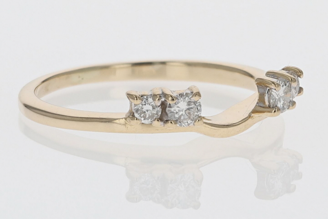 .18ctw Diamond Solitaire Enhancer Wedding Band Ring 14k Yellow Gold