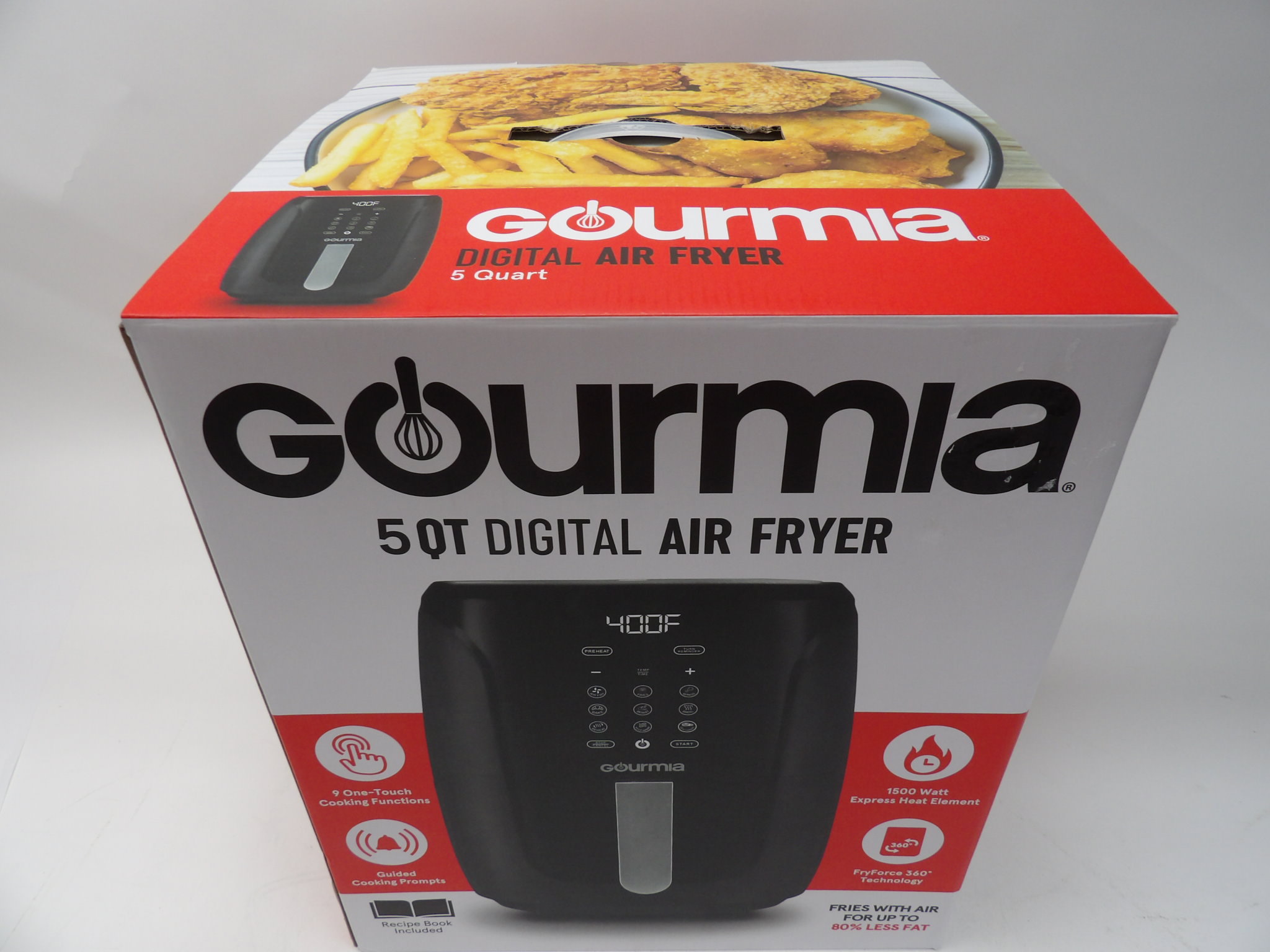 Gourmia 5qt Digital Air Fryer GAF536 1500 Watt Express Heat Element 7221