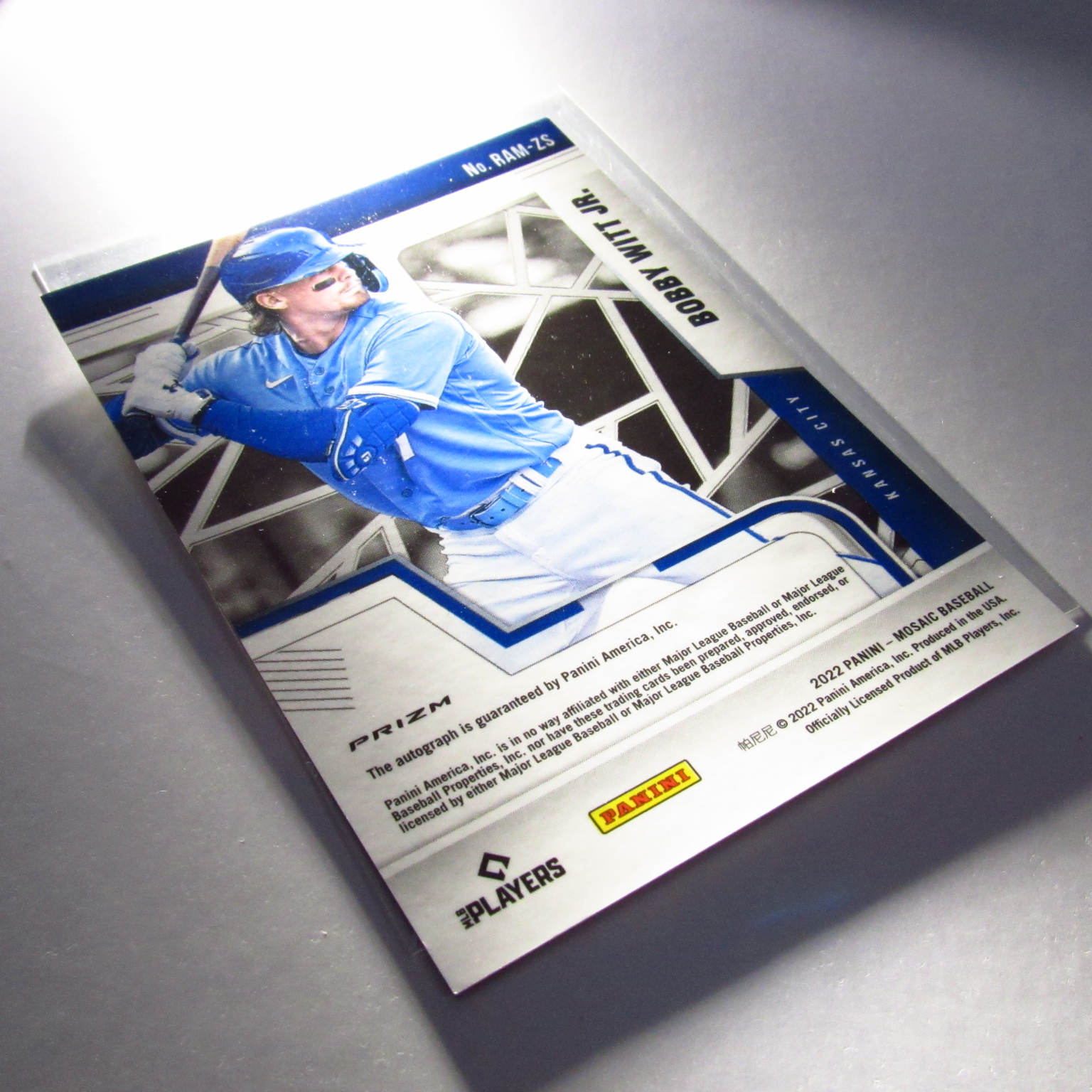 Bobby Witt Jr RAM-ZS Panini Prizm 2022 Mosaic Baseball