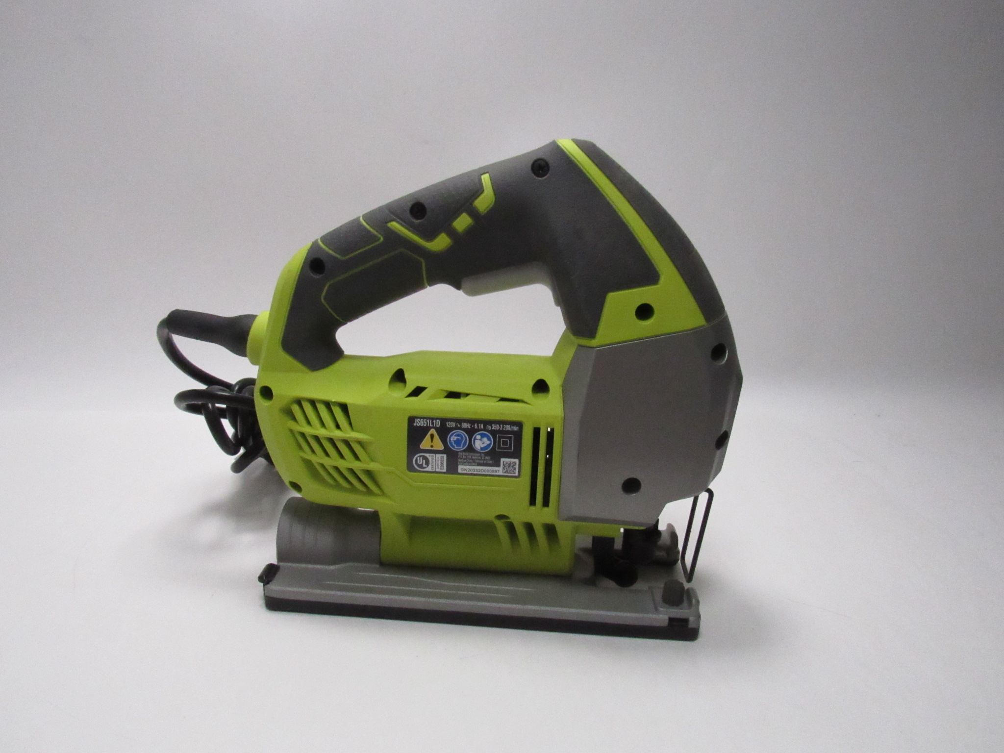 Ryobi JS651L1D 6.1A Corded Variable Speed Orbital Jig Saw