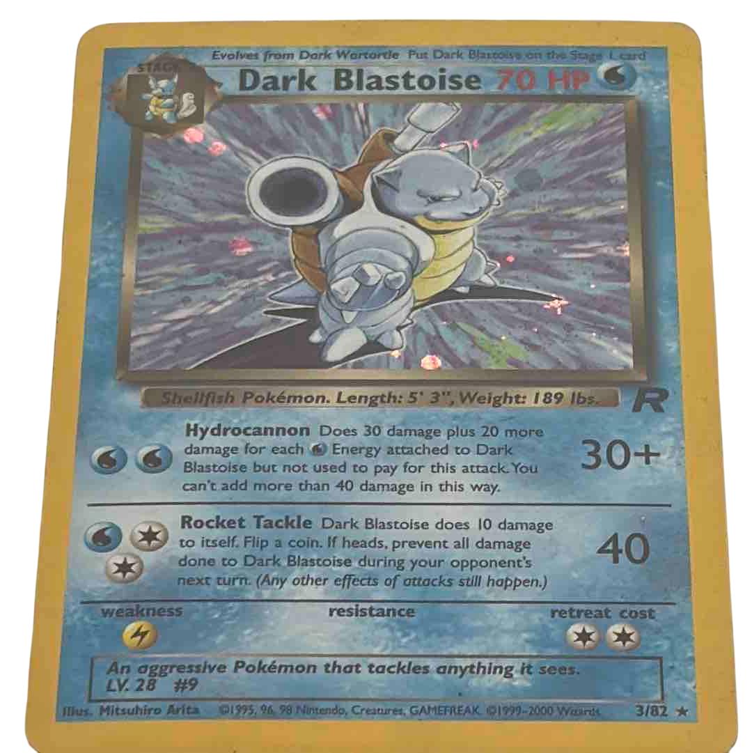 dark blastoise pokemon card Holo Rare 3/82 Team Rocket Pokmon Stage 2 Pokemon Team Rocket Dark Blastoise