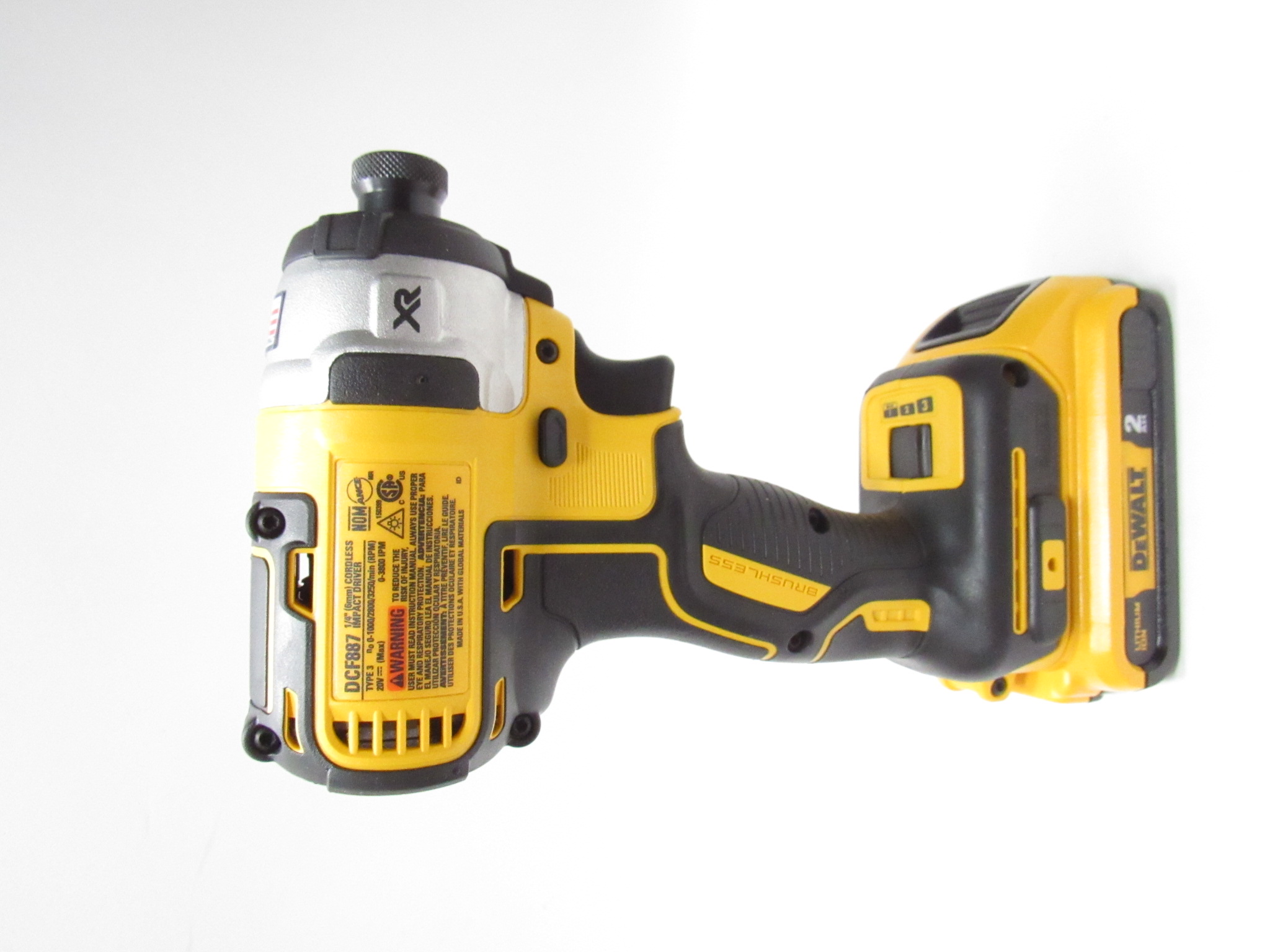 DeWalt DCF887 20-Volt MAX XR Cordless Brushless 3-Speed 1/4 in. Impact ...