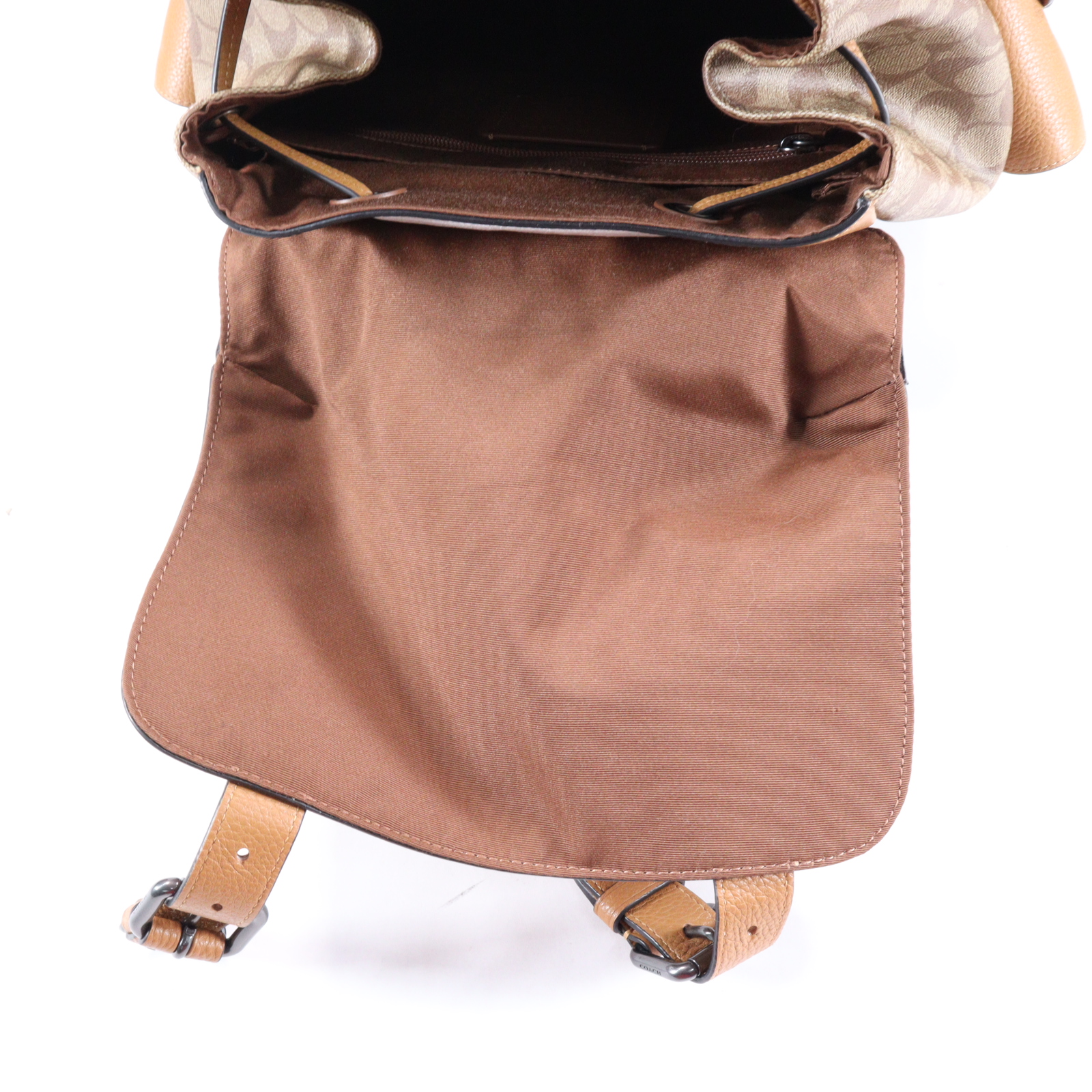 Coach Hudson Small Backpack Crossbody Unisex Canvas/Leather EUC Coach Hudson CR335 Brown Signature Canvas Backpack main image 2
