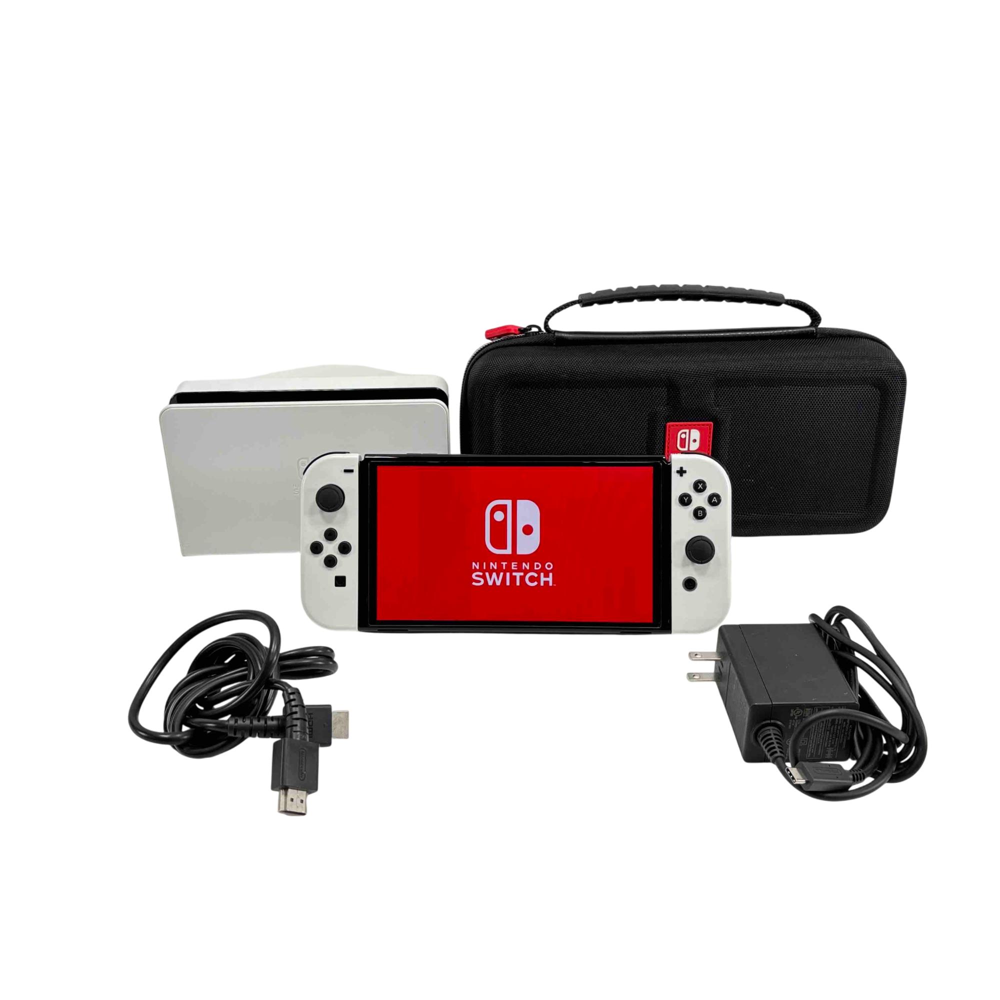 Nintendo Switch OLED Model HEG-001 64GB Video Game Console Bundle 5619