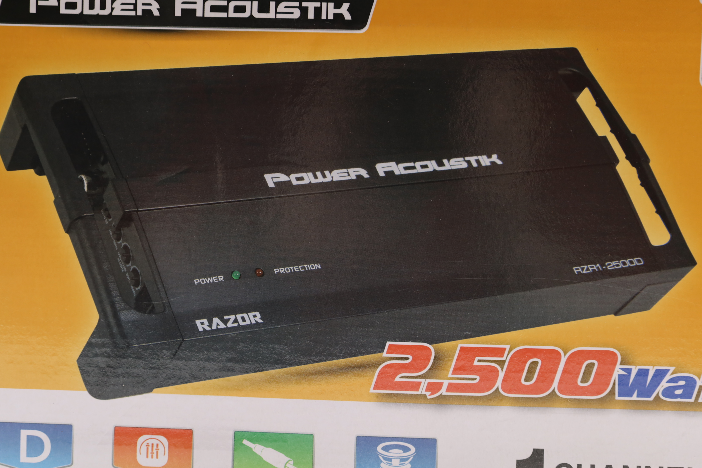 Power Acoustik Razor RZR1-2500D 2500 Watt Class D Monoblock