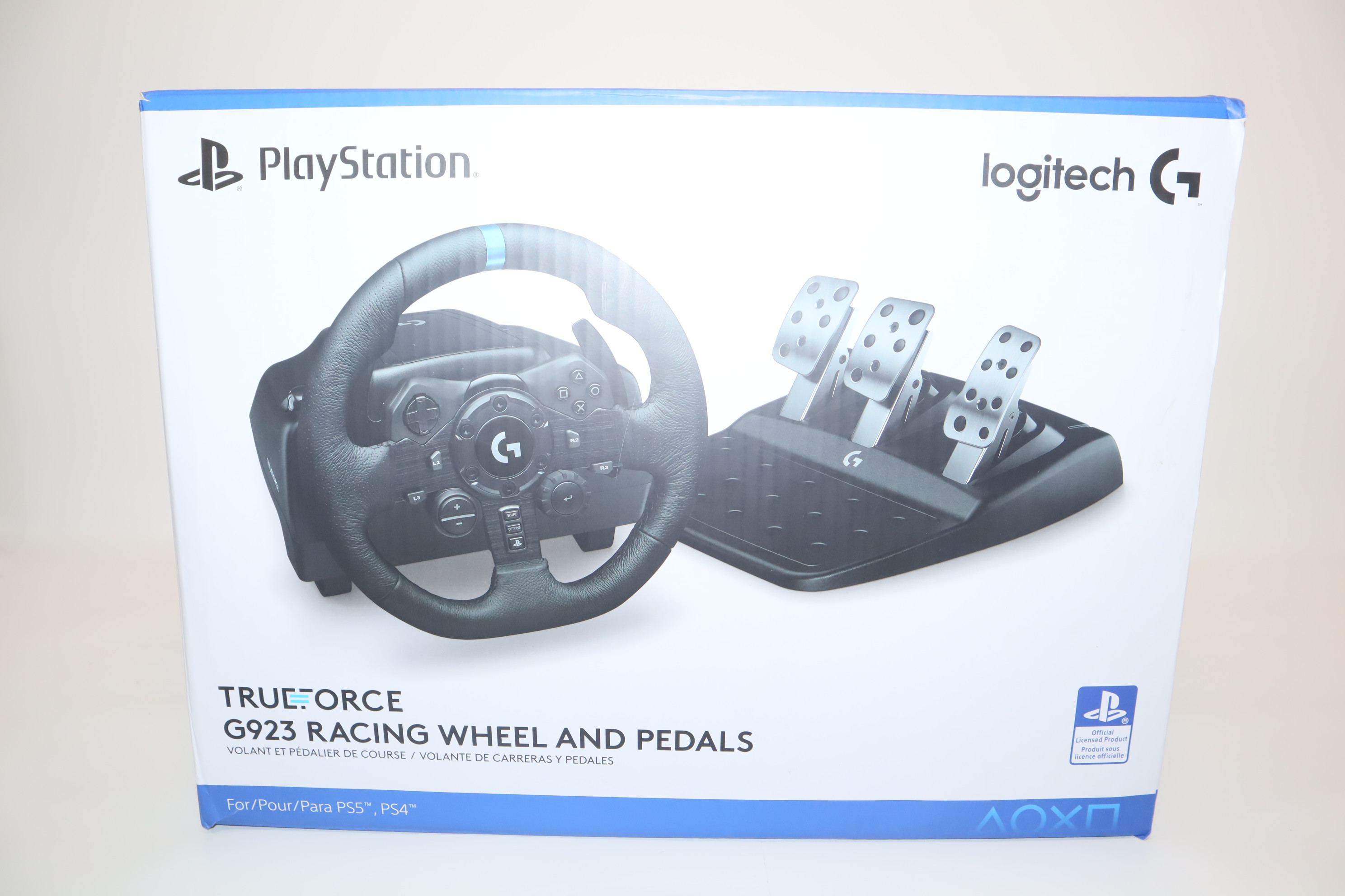 Logitech G923 PS5/PS4/PC TRUEFORCE Racing Wheel & Pedals/1000 Hz