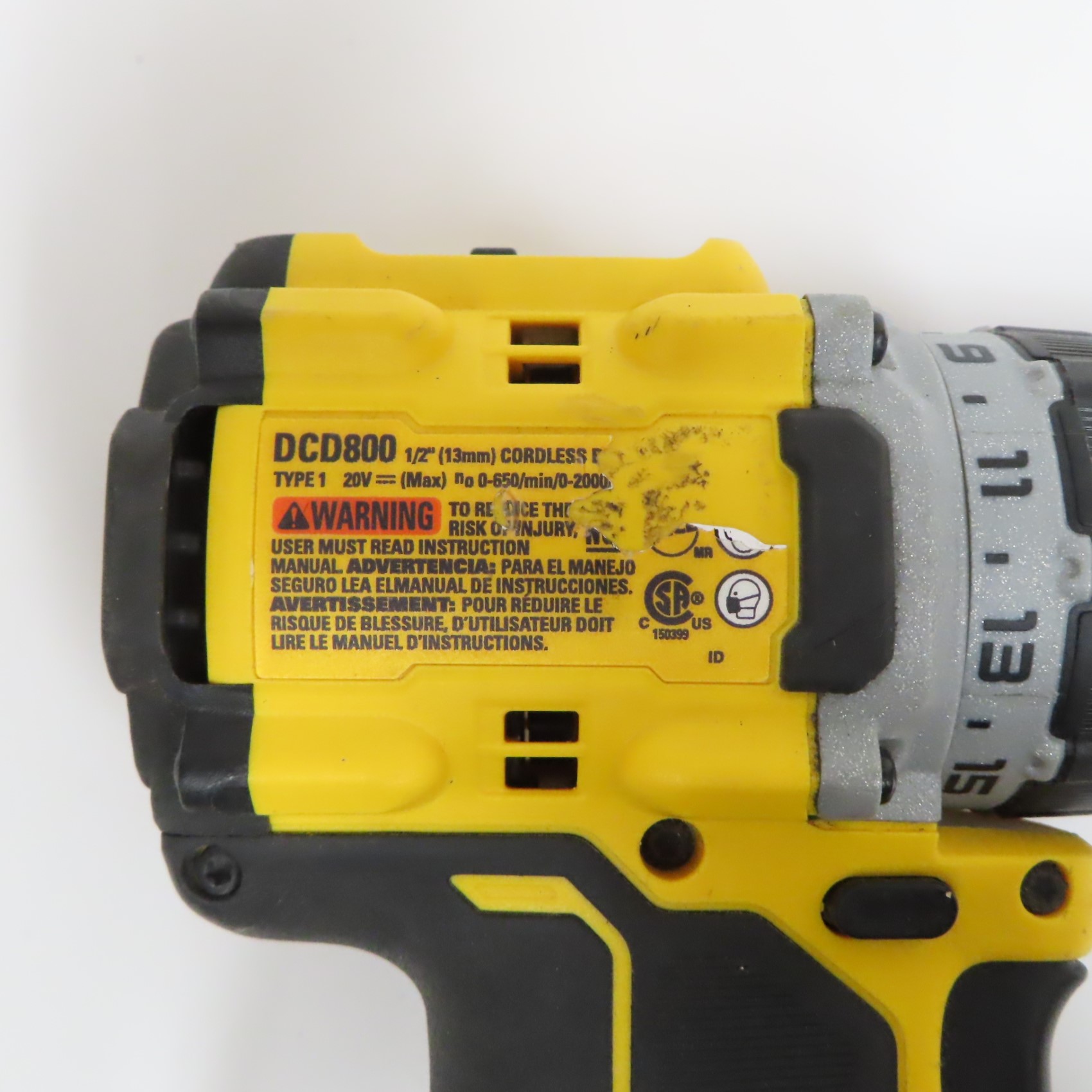 DeWalt DCD800 MAX XR 20V 1/2