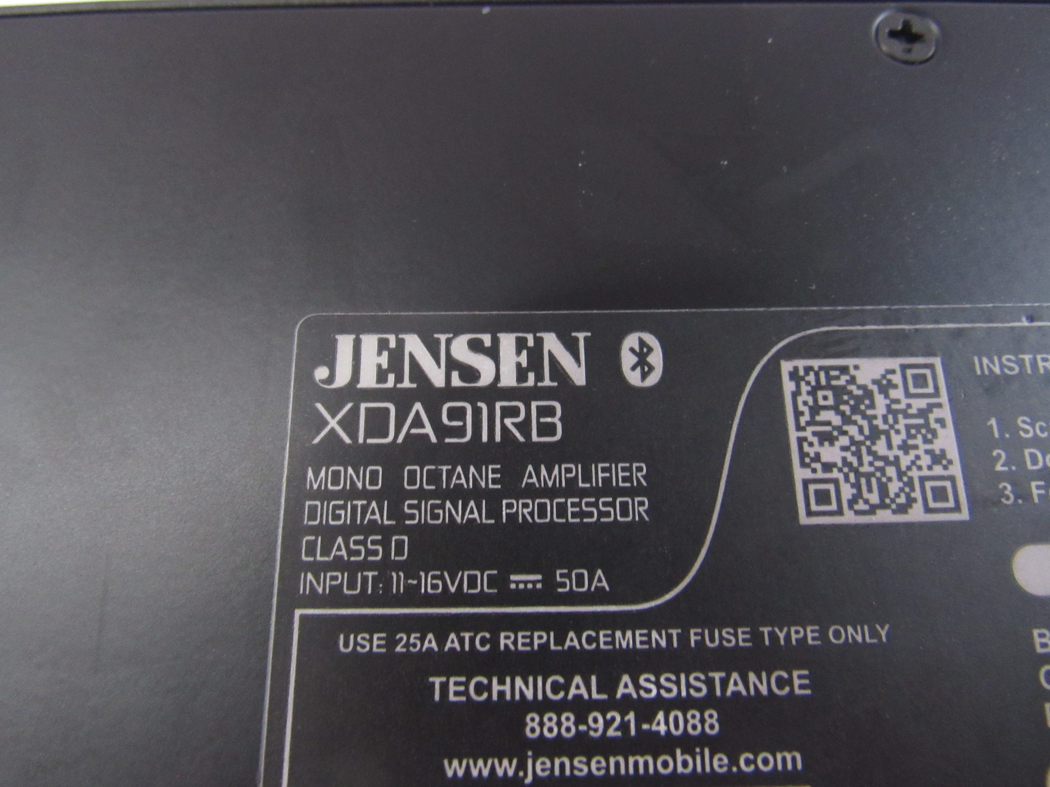 Jensen XDA91RB Class D Mono 1,200 Watt Car Amplifier Black