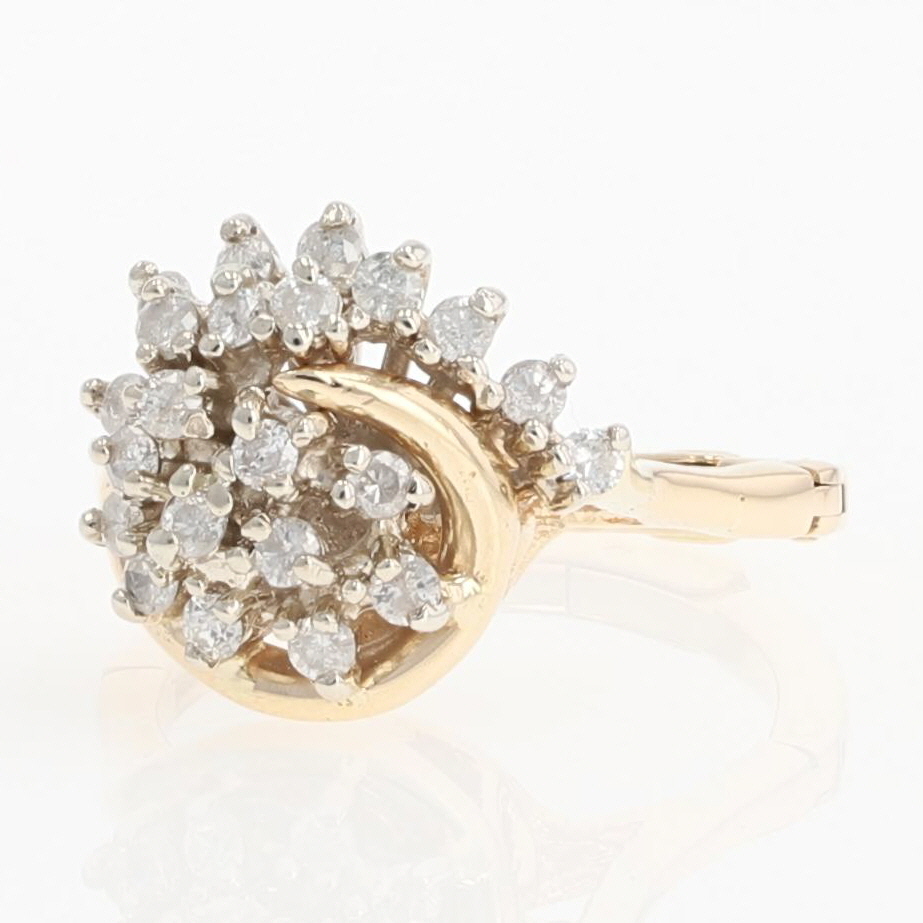45ctw Round Cut Diamond Cluster Arthritic Statement Ring 14k 45ctw Round Cut Diamond Cluster Arthritic Statement Ring 14k