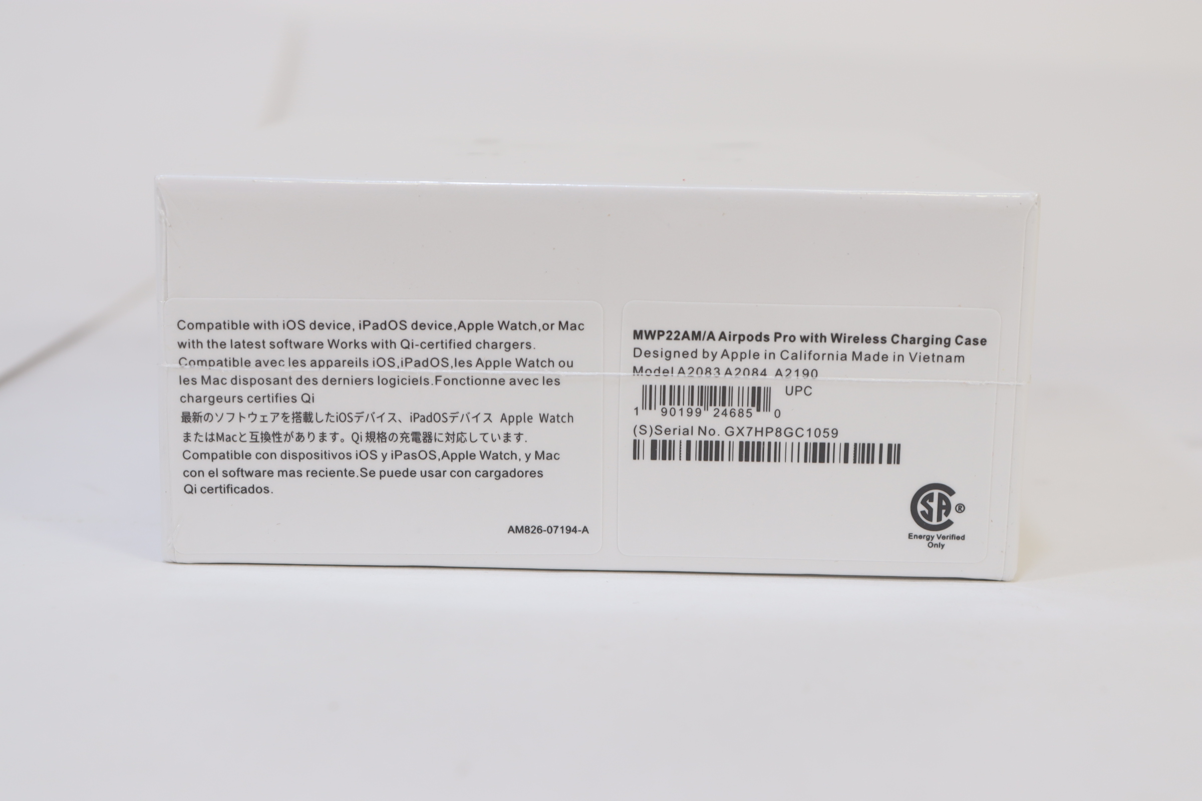 Apple AirPods Pro MWP22AM/A In-Ear Noise Cancelling Truly Wireless