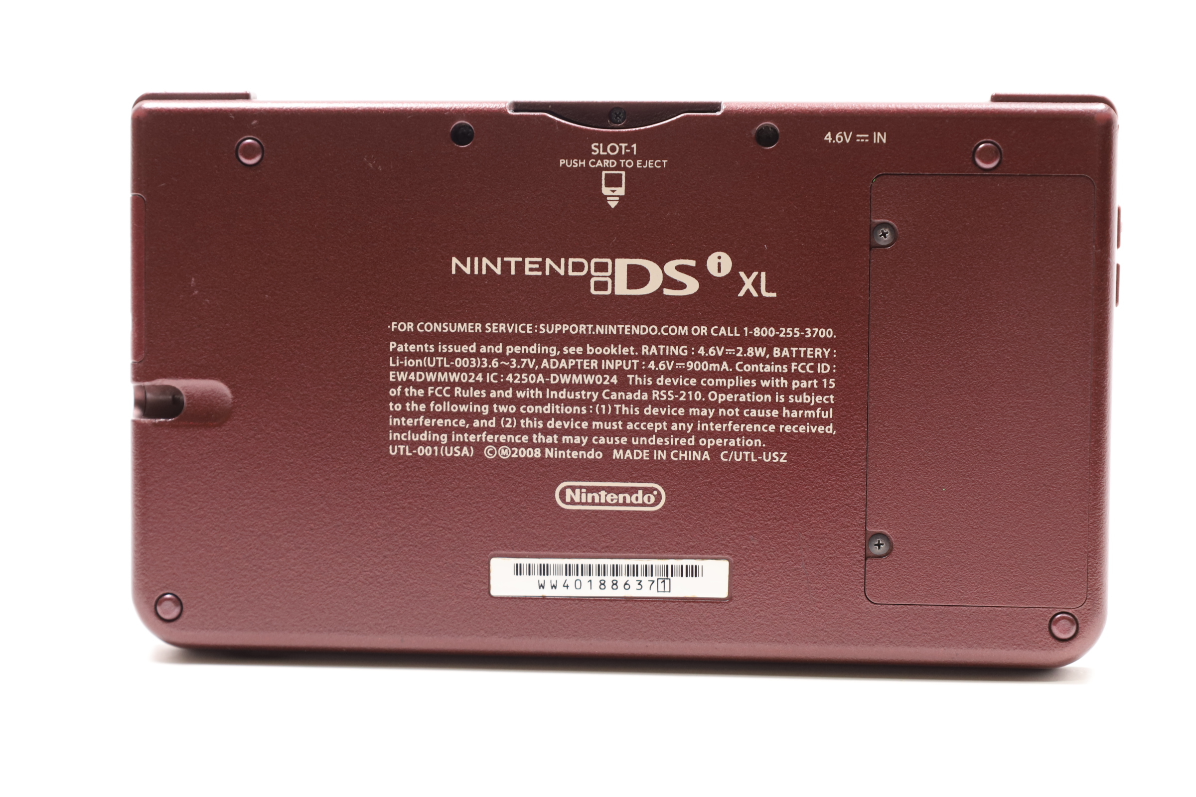 Nintendo DSi XL UTL-001 Dual-Screen Handheld Video Game Console - Burgundy