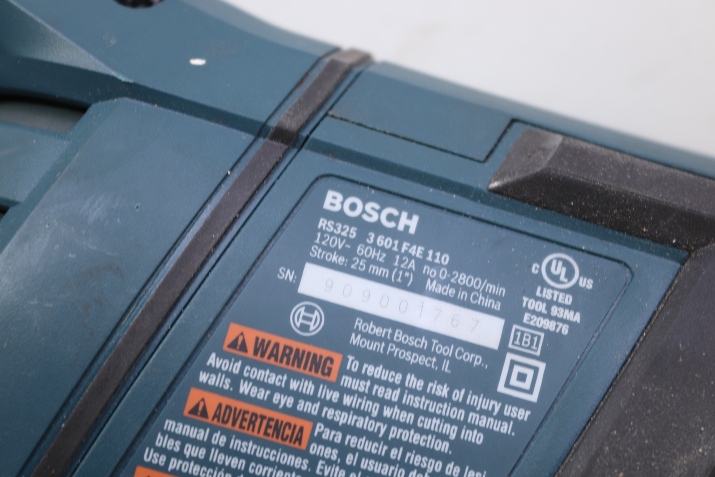 Bosch RS325 12 Amp Corded 1" Variable Speed Compact Reciprocating Saw