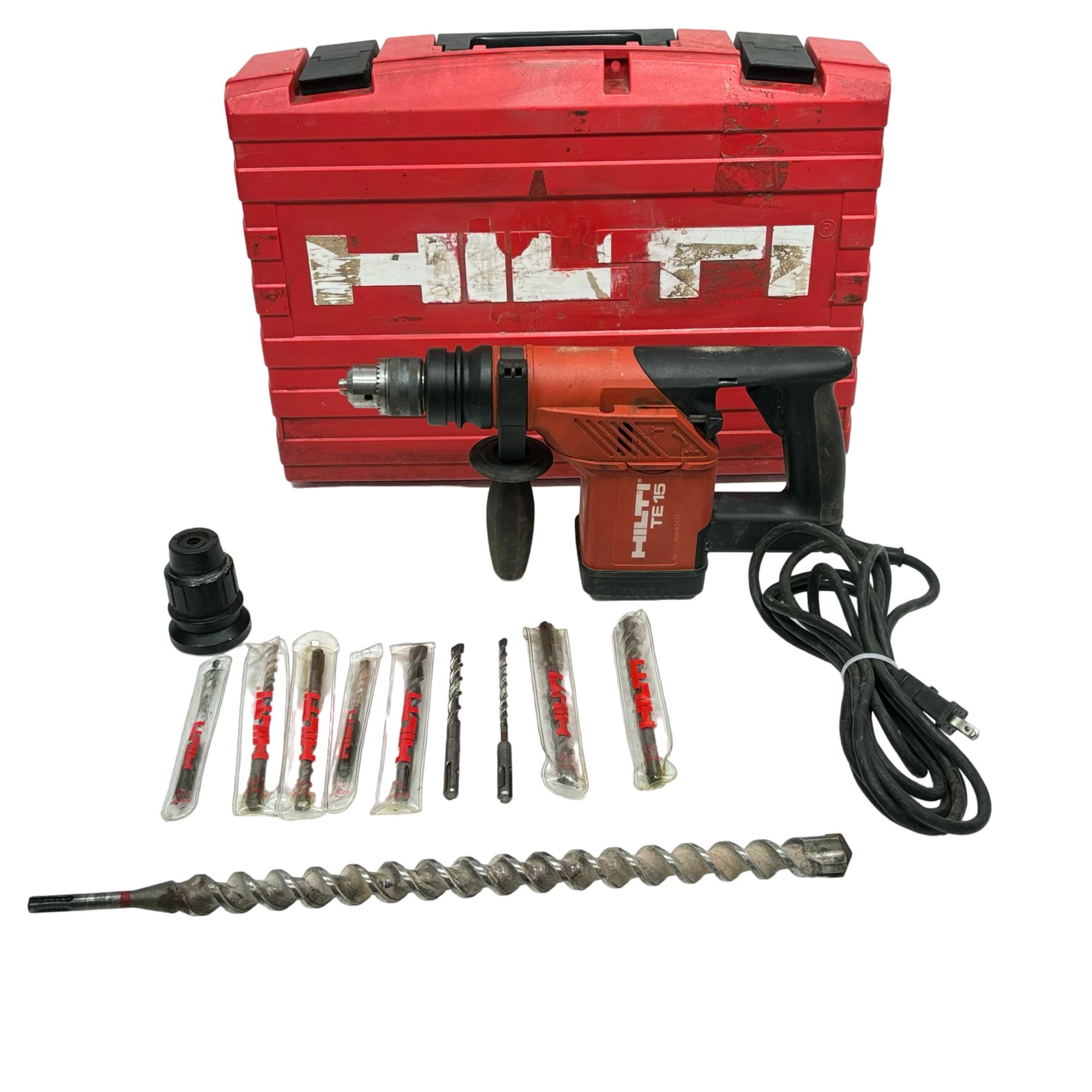 Hilti TE15 Corded 1 2 Rotary Hammer Drill Kit