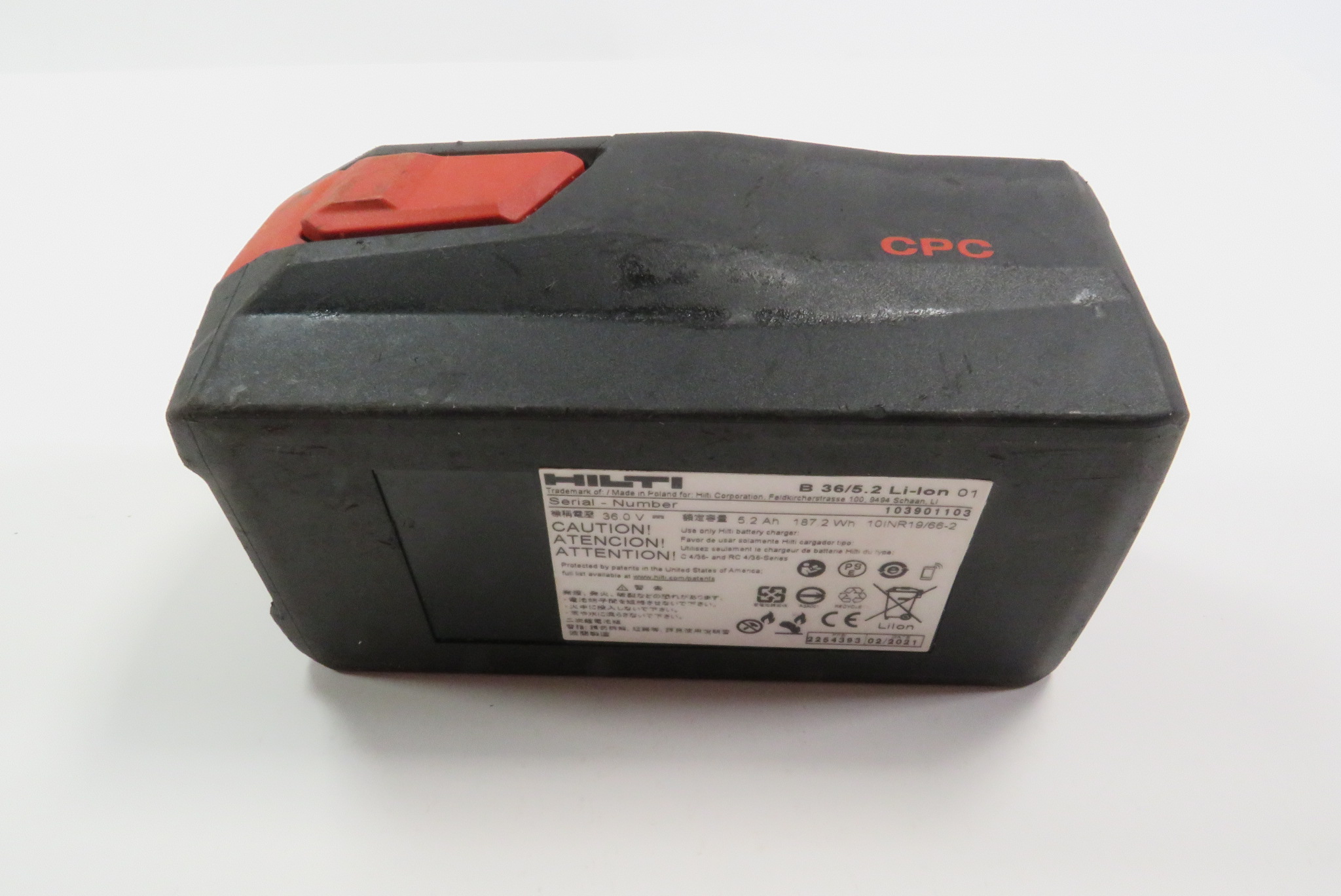 Hilti B36 5.2 36V Li-ion Battery / Charger Kit -4547