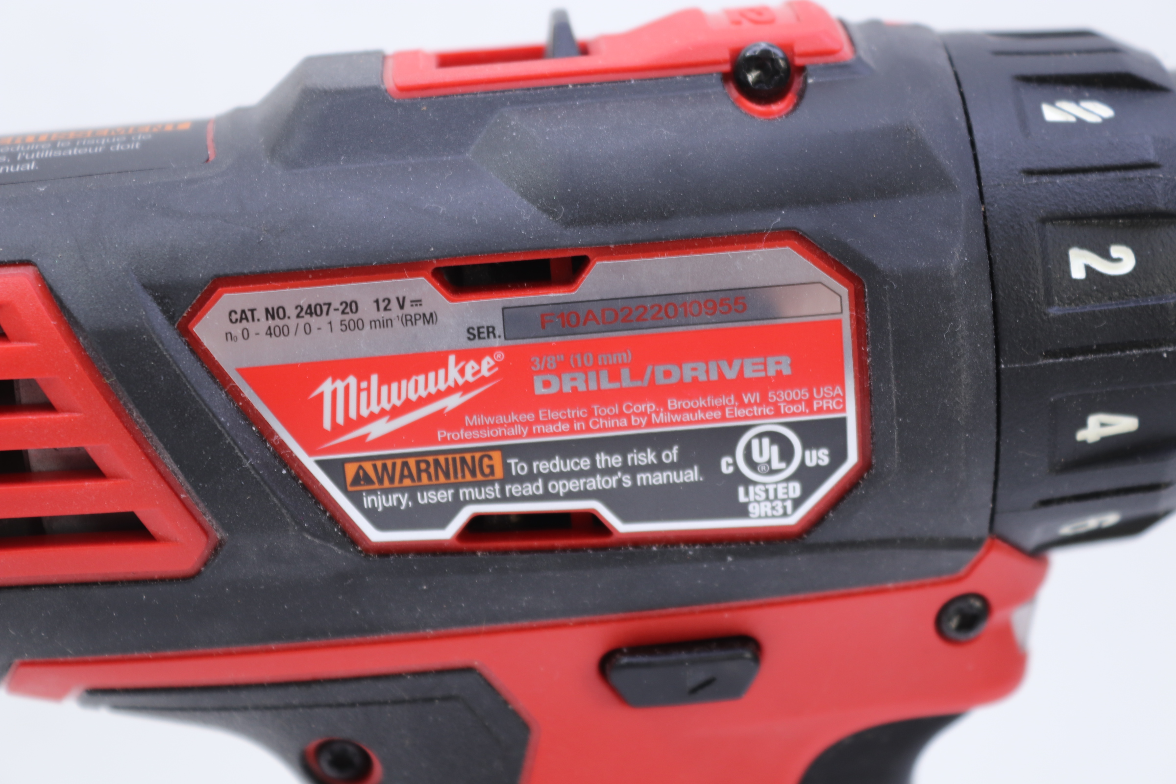 Milwaukee 2407-20 M12 12V Lithium-Ion 3/8