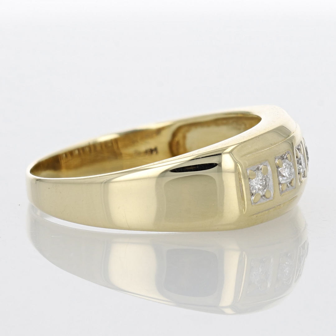 .32ctw Round Cut Diamond Prong Set Wedding Band Ring 14k Yellow Gold ...