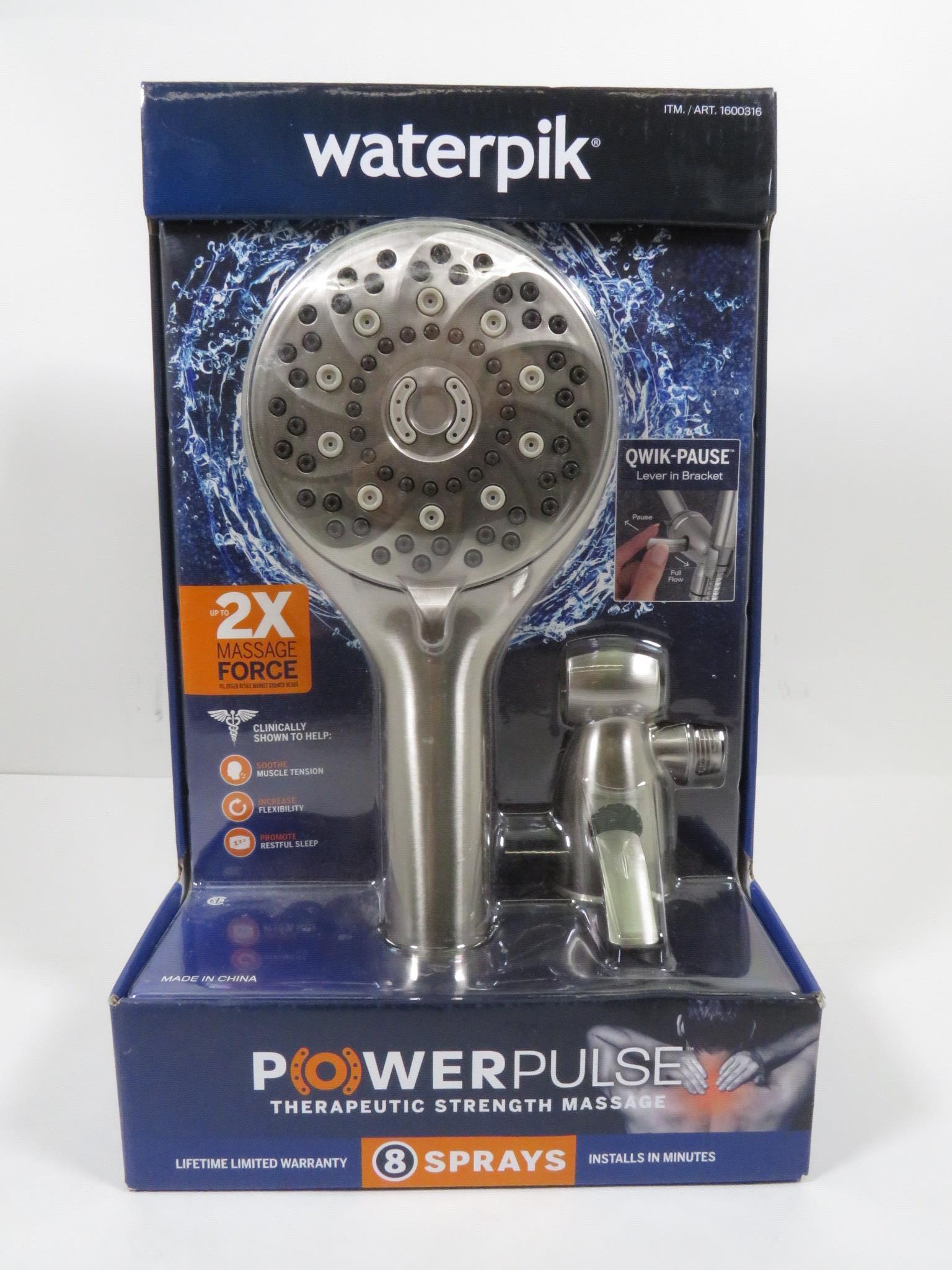 Waterpik PowerPulse 8 Sprays Massage Handheld Shower Head