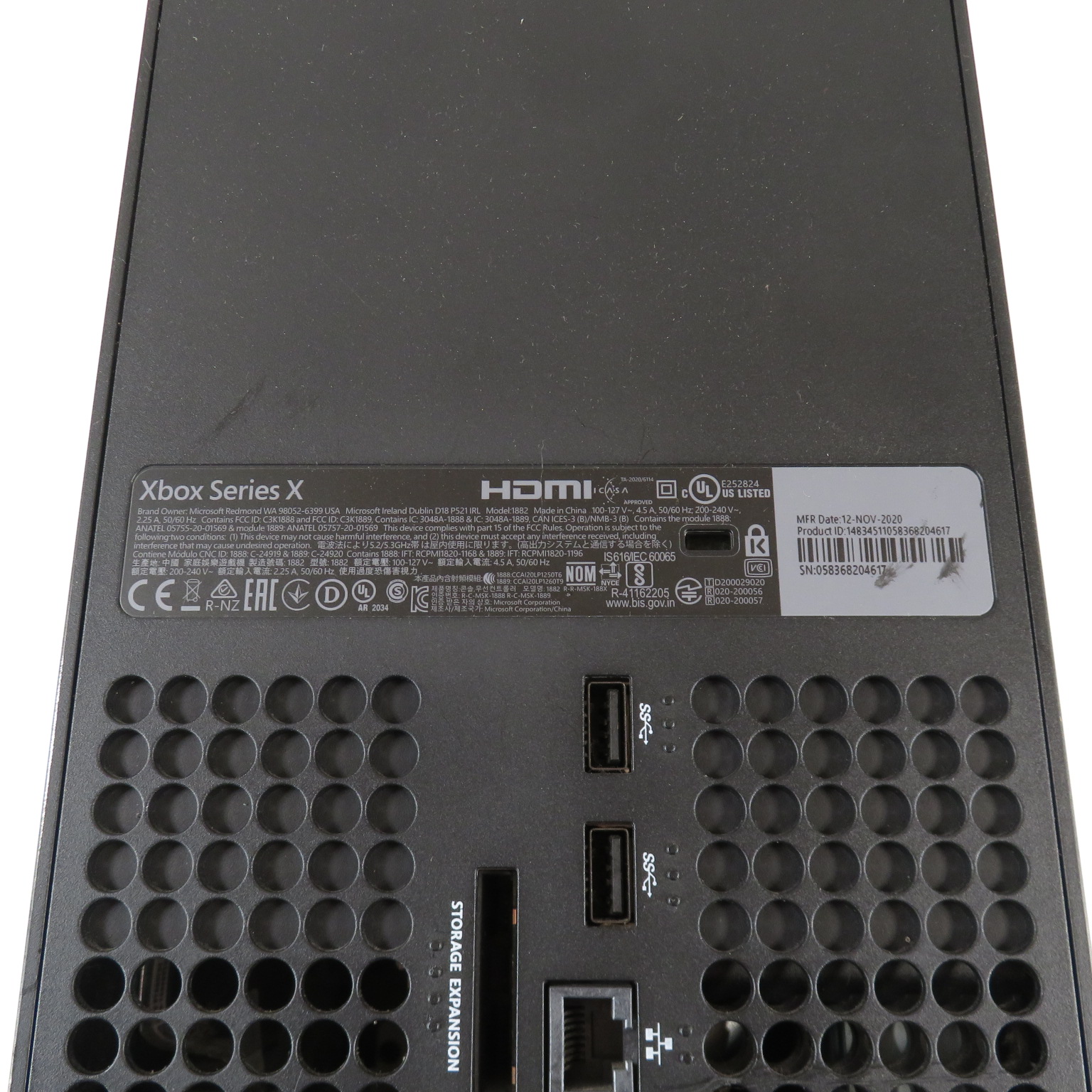 Microsoft Xbox Series X 1882 4K 1TB SSD Black Home Video Game