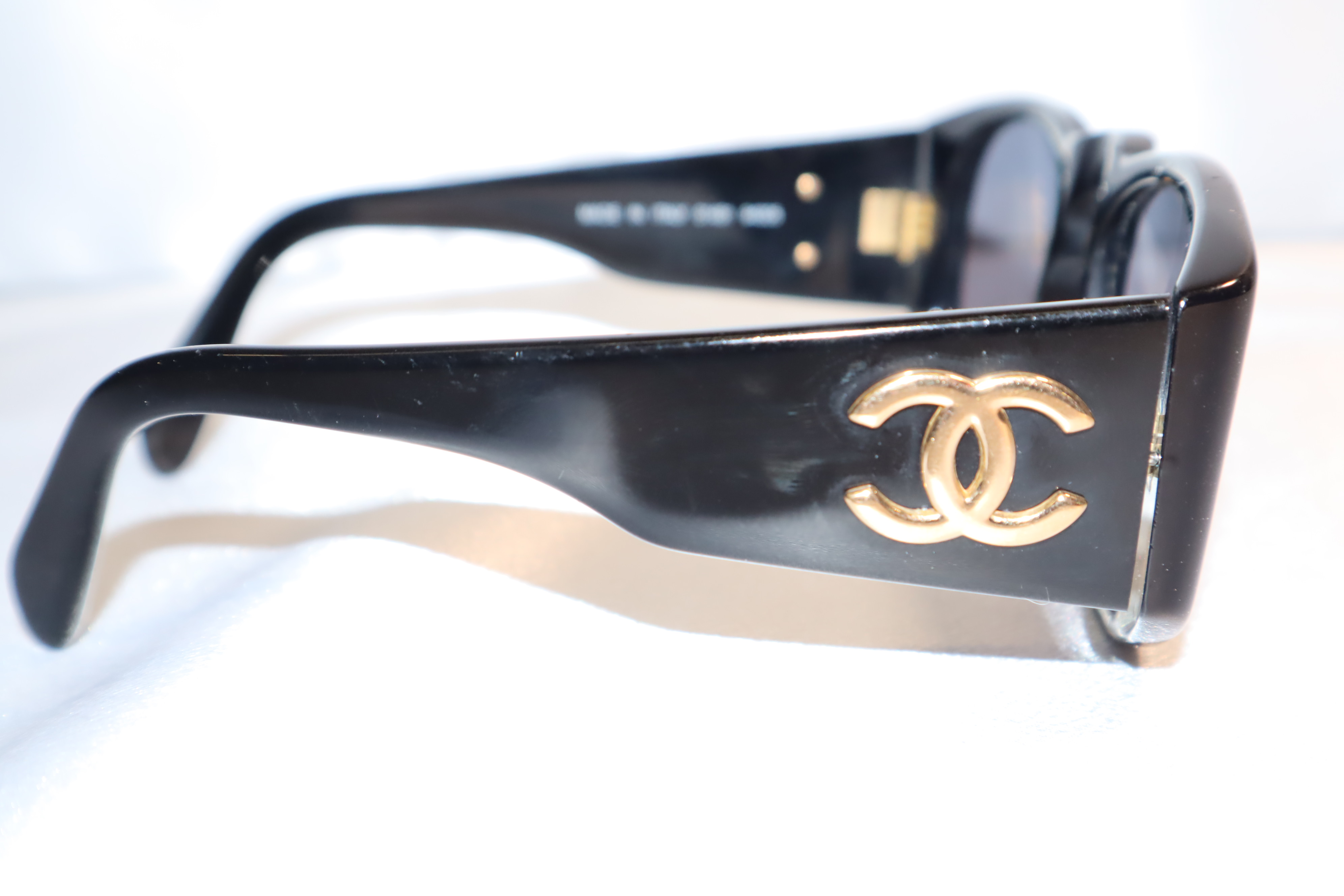 Women's CHANEL COCO Mark Synthetic Resin Black Sunglasses
