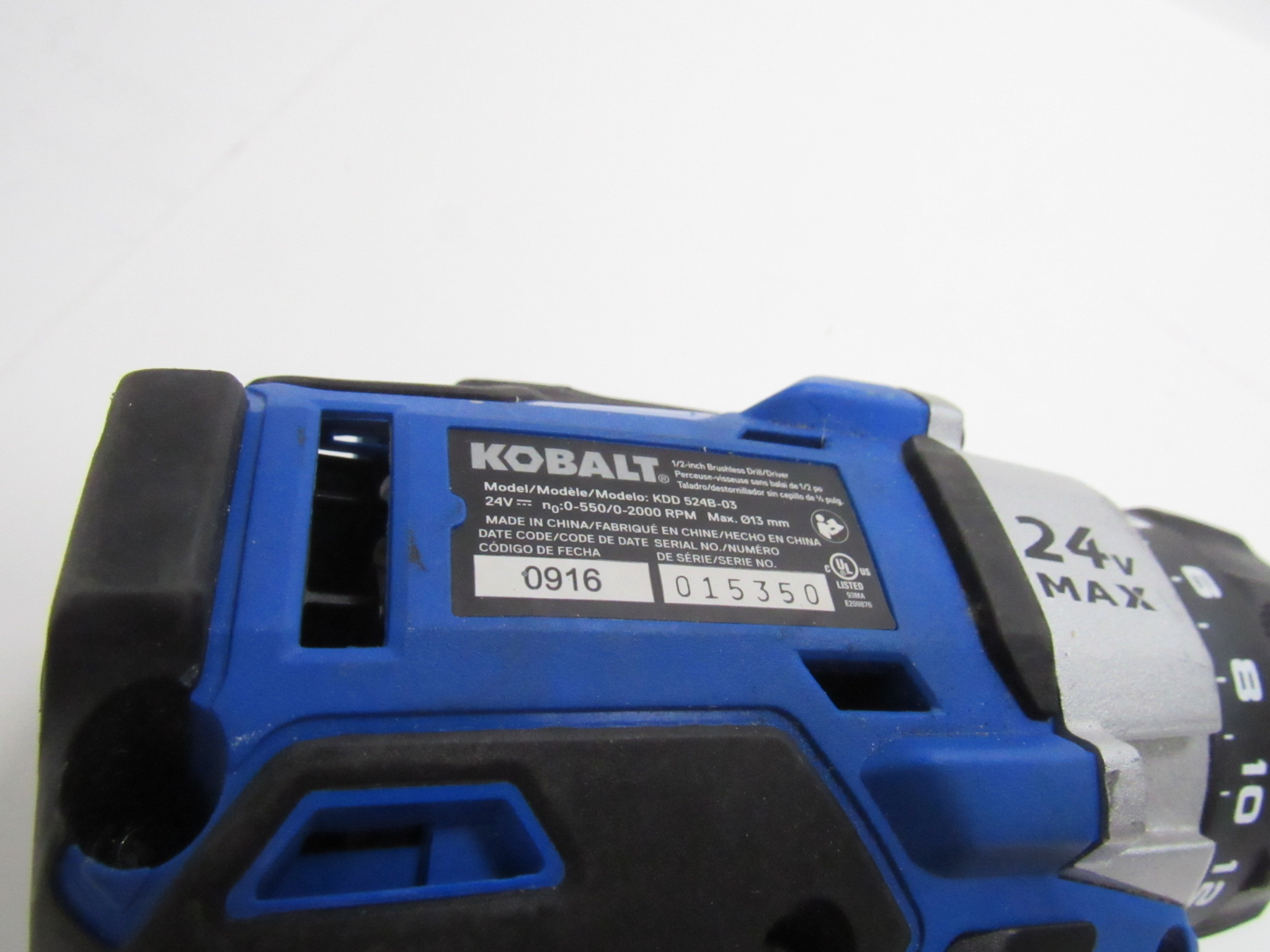 Kobalt KDD524B03 1/2" Brushless Drill/Driver Tool Only
