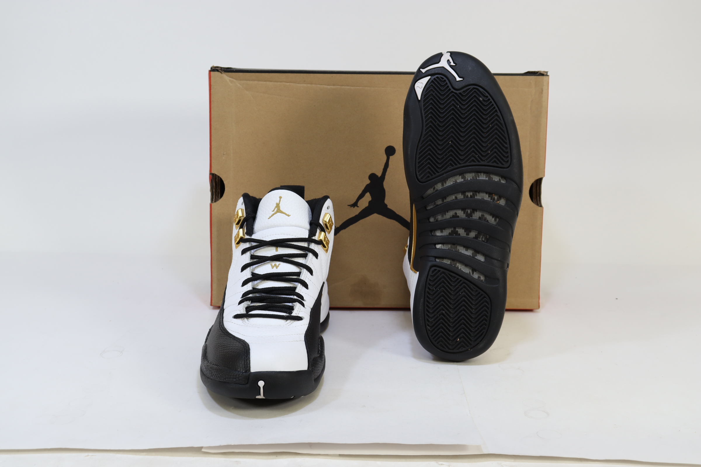 retro 12 white and gold