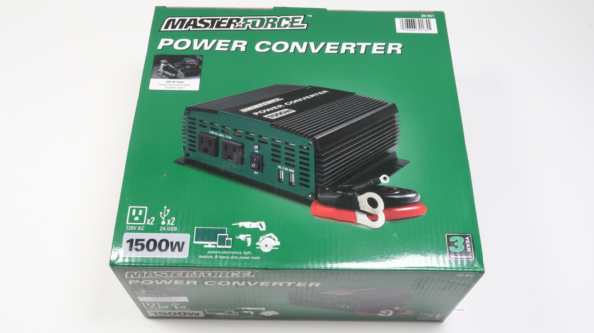 MasterForce 2609521 1500 Watt Power Converter