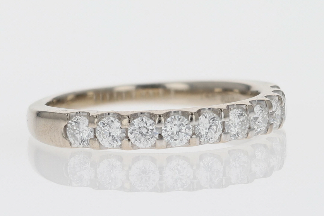 .46ctw Round Cut Diamond Prong Set Wedding Band Ring 14k White Gold ...
