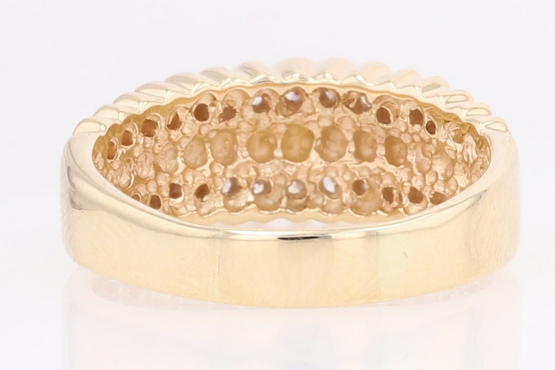 1.00ctw Round Cut Diamond Prong Set Wedding Band Ring 14k Yellow Gold ...