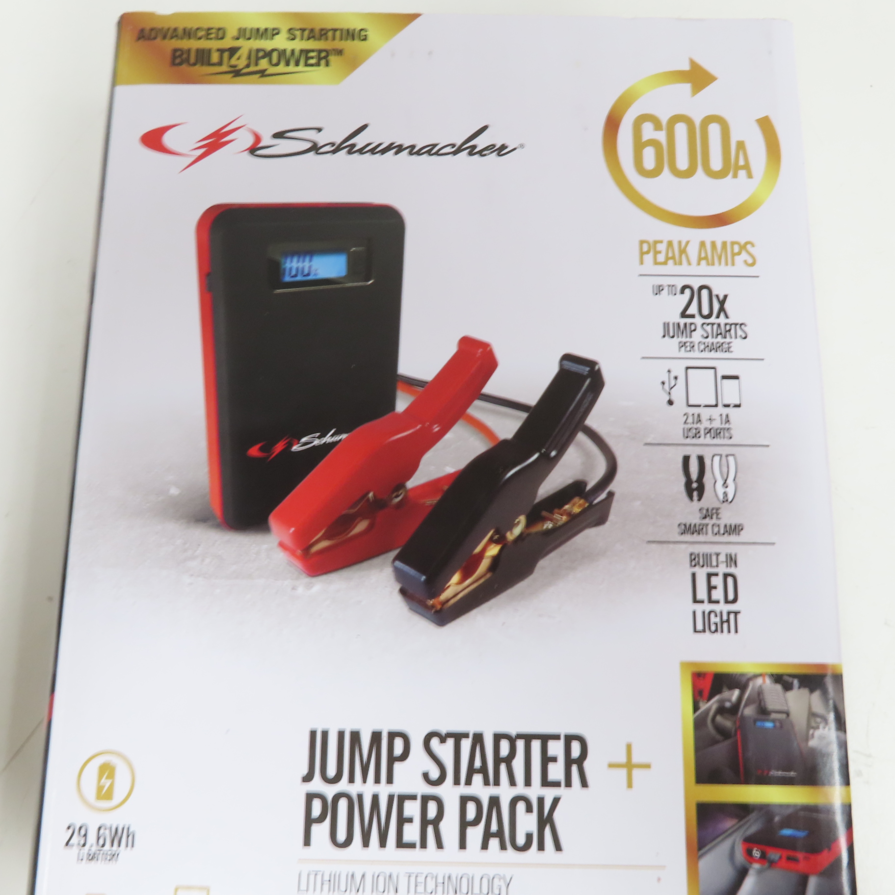 Schumacher SL1314 Rev PS4 600 Amp Jump Starter + Power Pack (In Box)