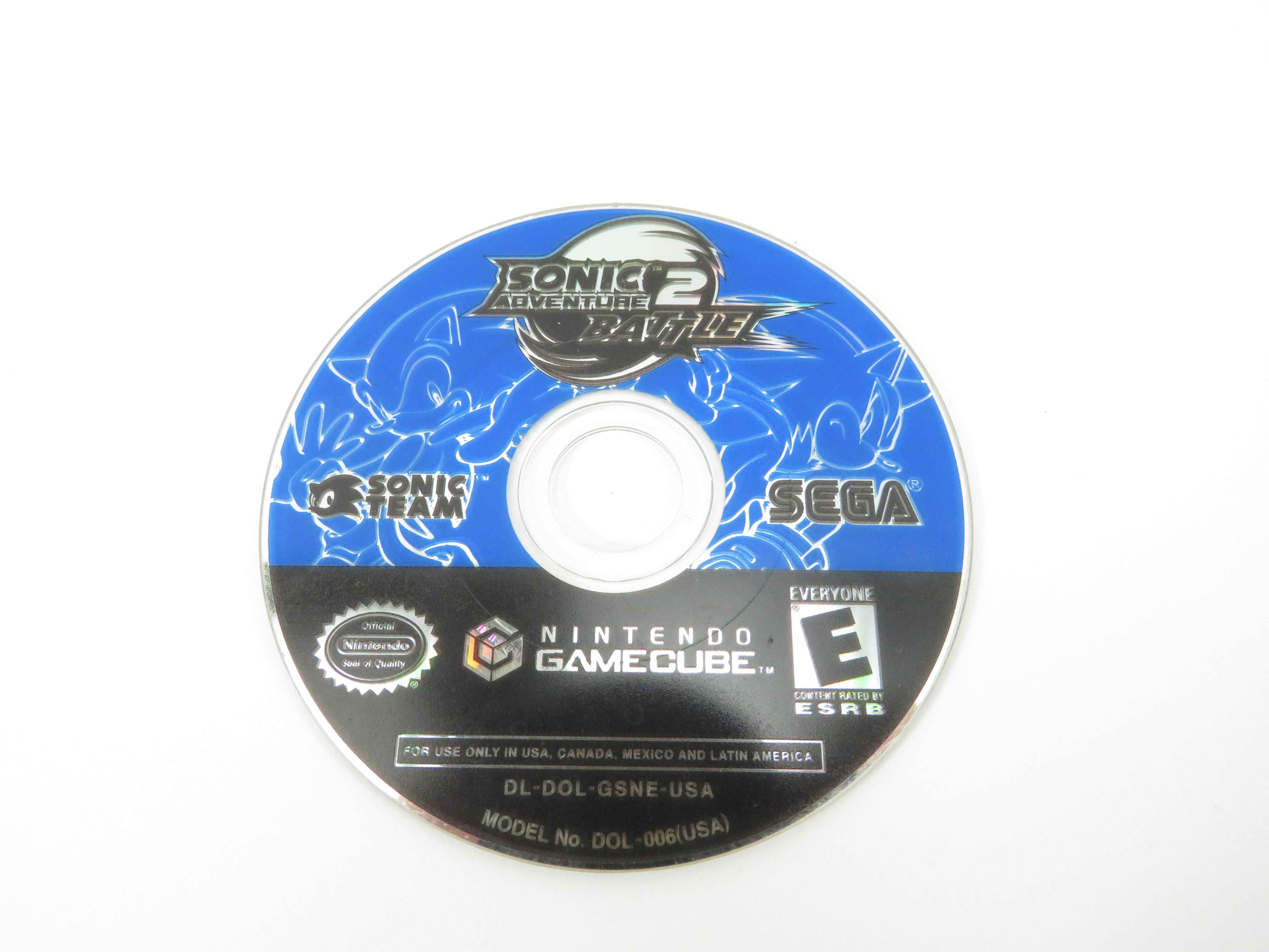 Sega Sonic Adventure Battle 2 Nintendo Gamecube Game Disc