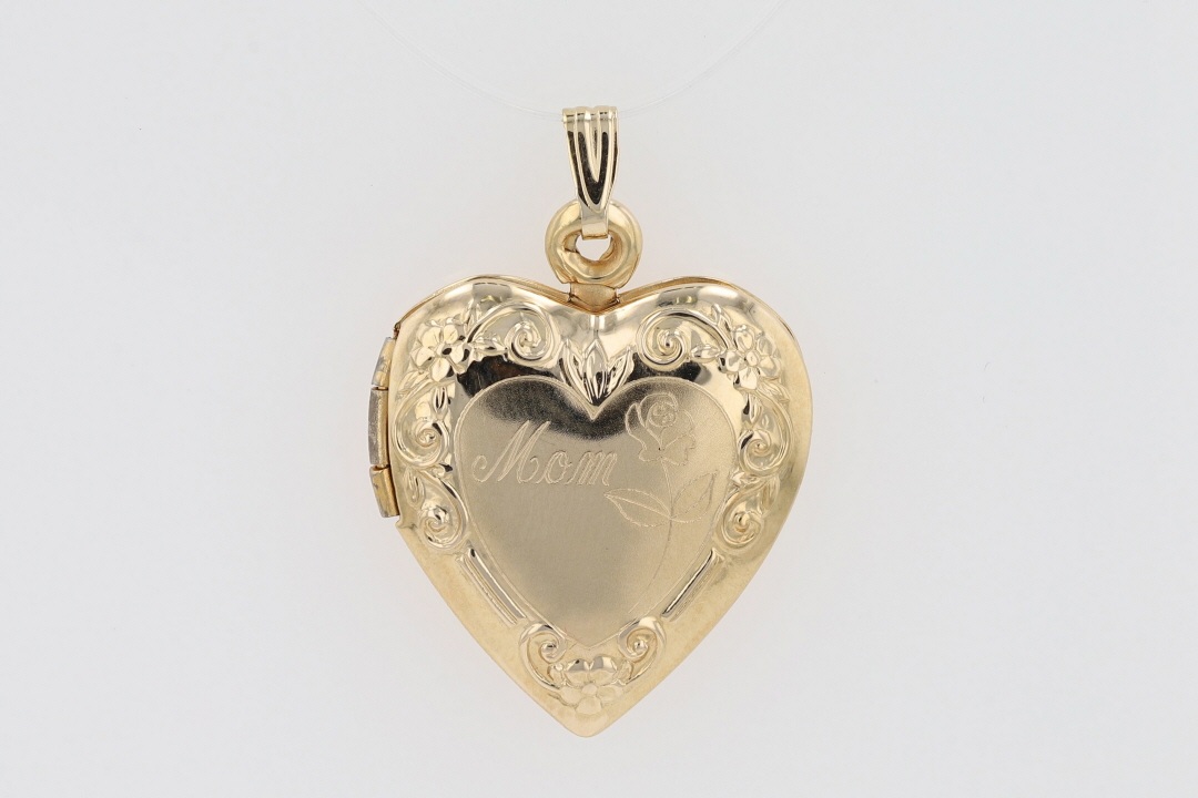 Polished Heart Locket in 14K Gold