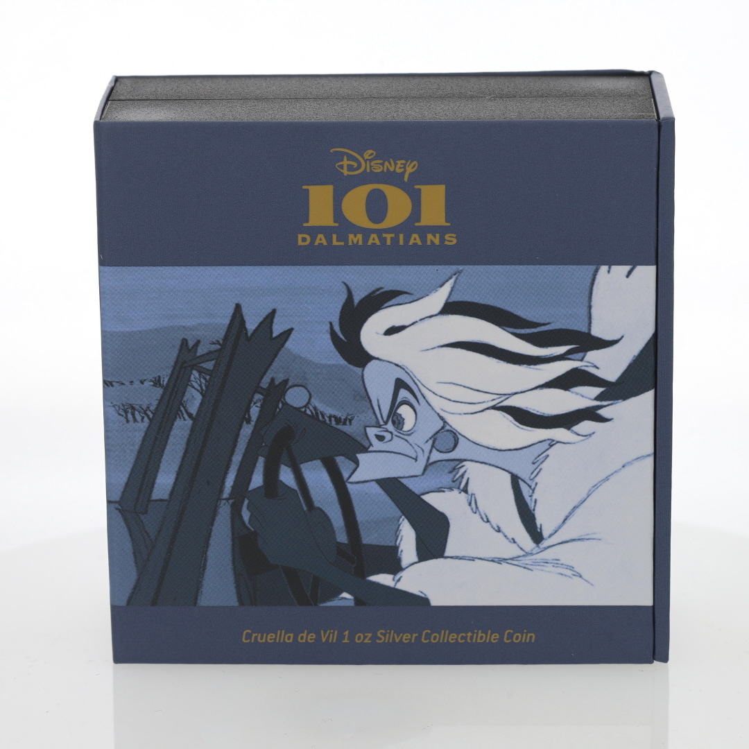 2022 Disney 101 Dalmatians Cruella de Vil 1 oz Silver Coin .999