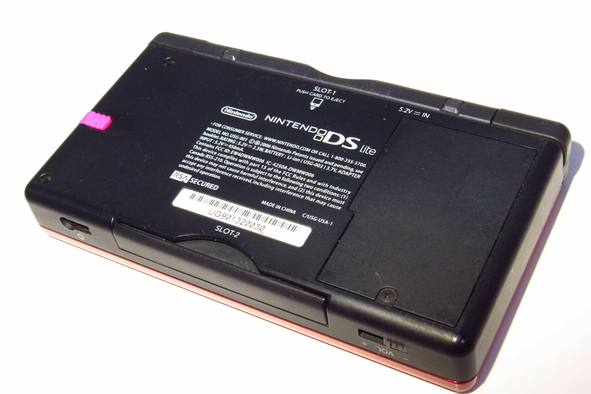 Nintendo DS Lite USG-001 Portable Video Game Console - Red/Black