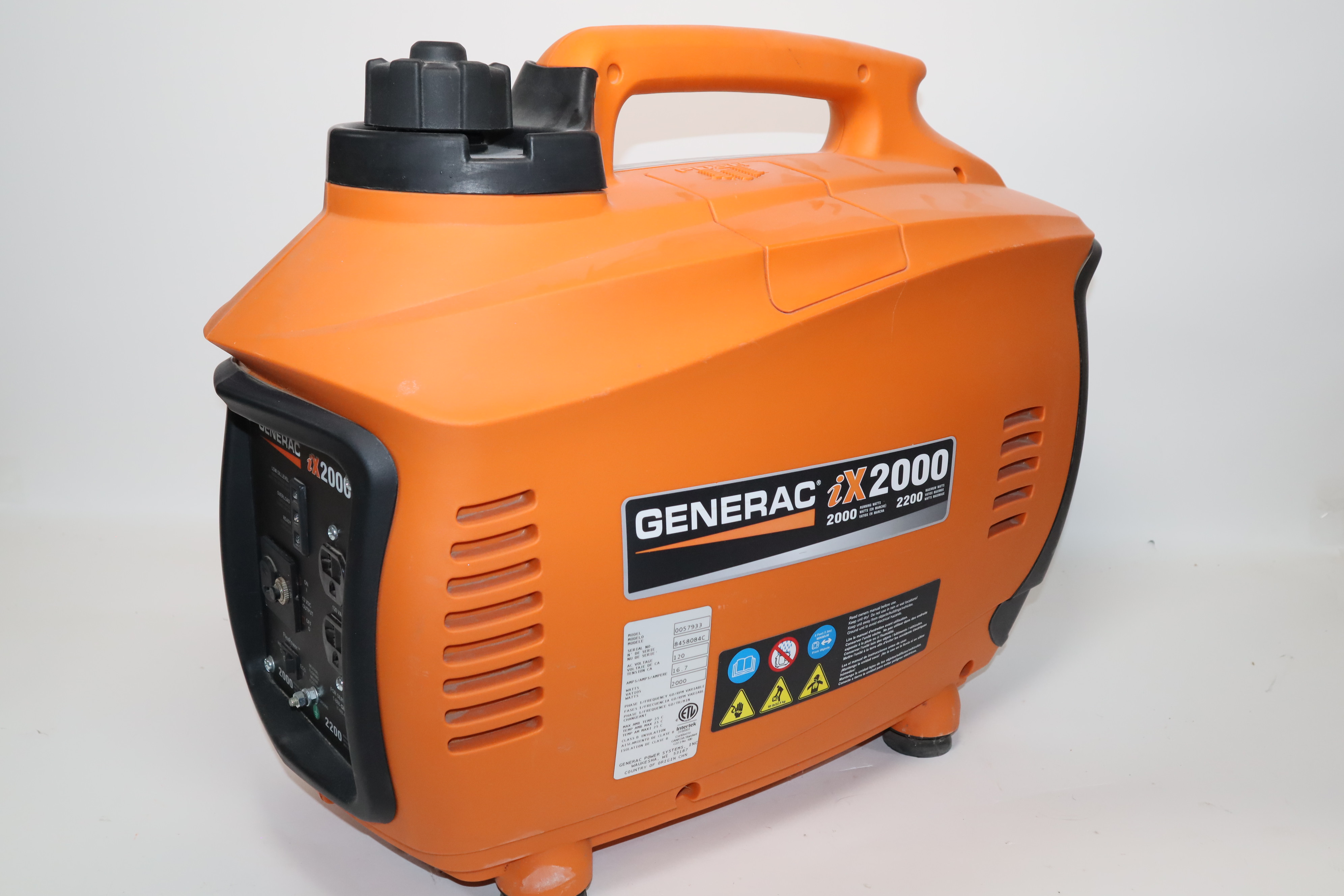 Generac iX2000 Residential Gas Powered Portable Inverter Generator