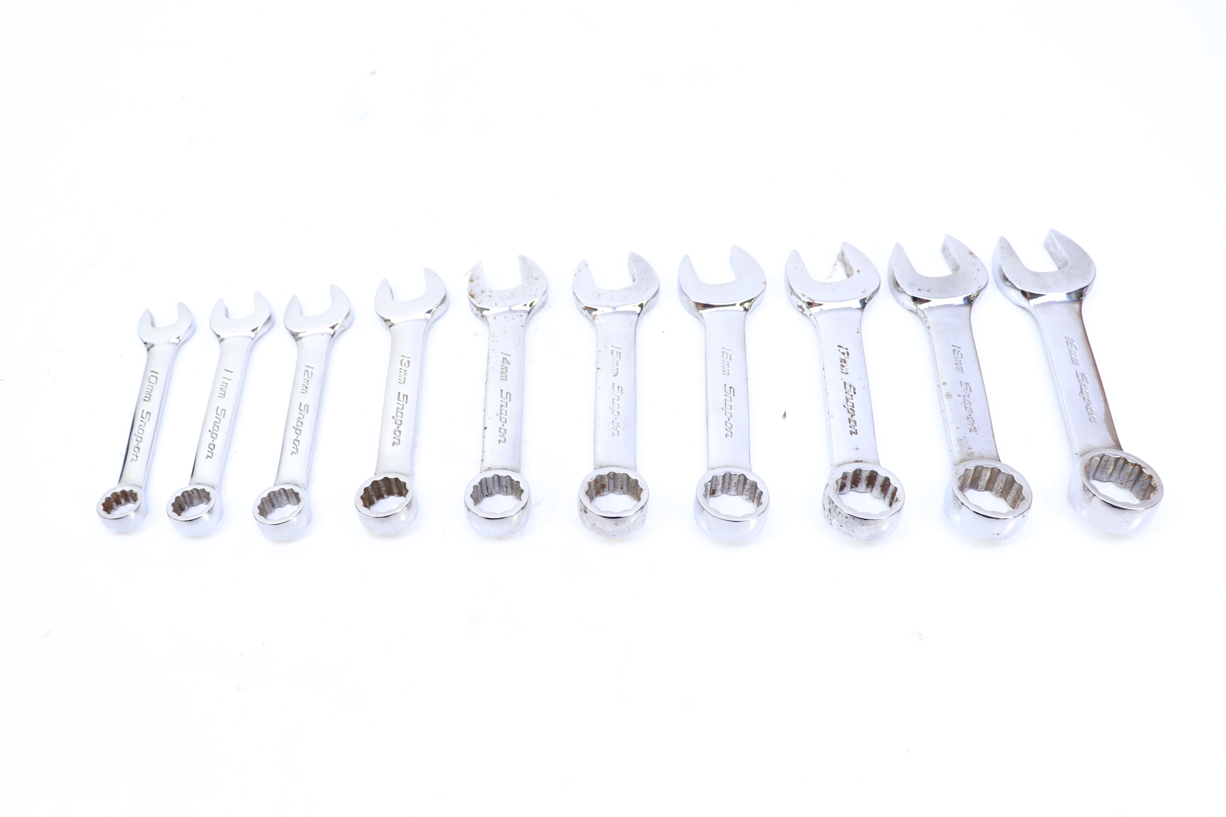 Snap-On Tools OXIM710B 10-Piece Metric Midget Combination Wrench Set