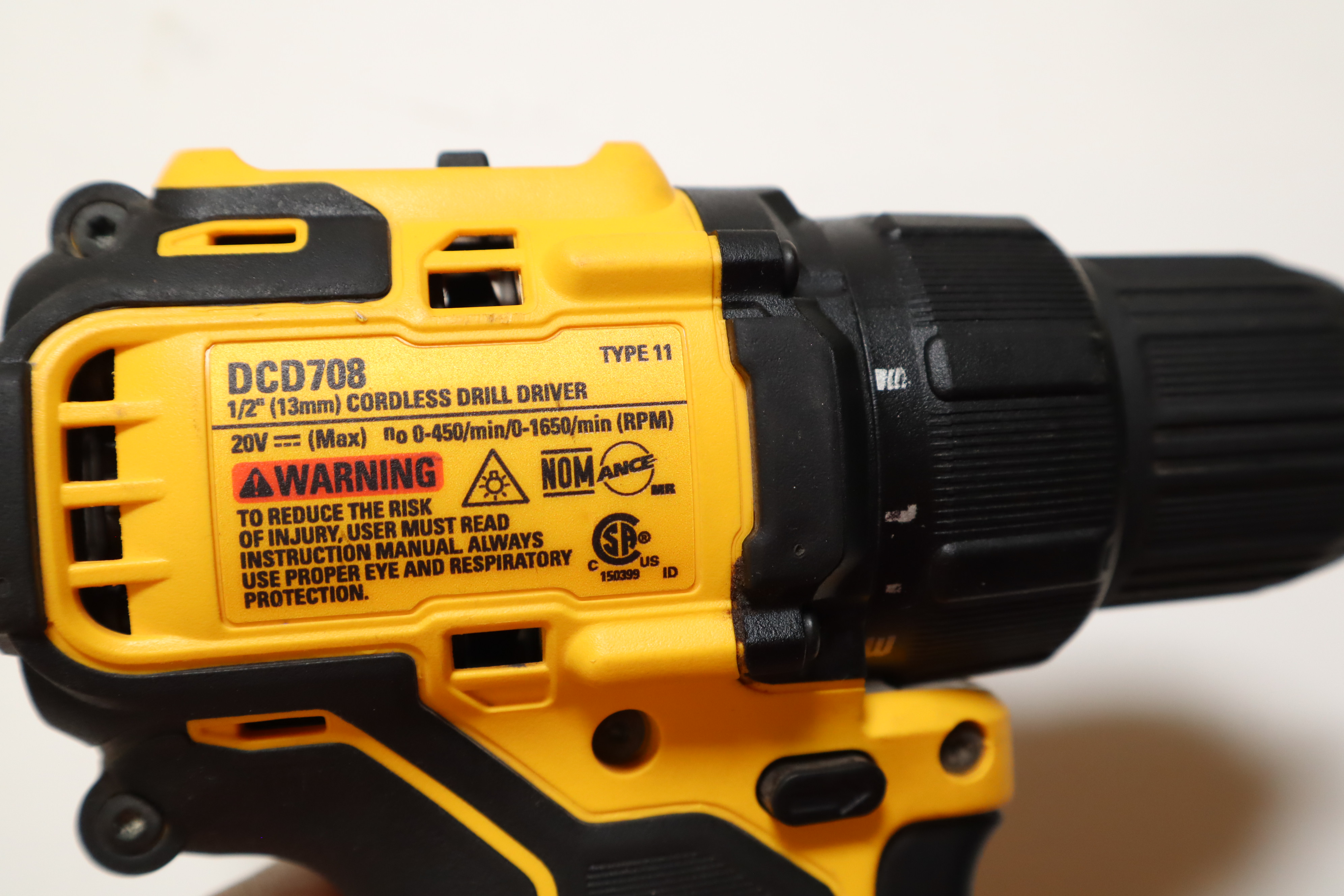 DeWalt DCD708 20V MAX Cordless Brushless Compact 1/2" Drill Driver 7942
