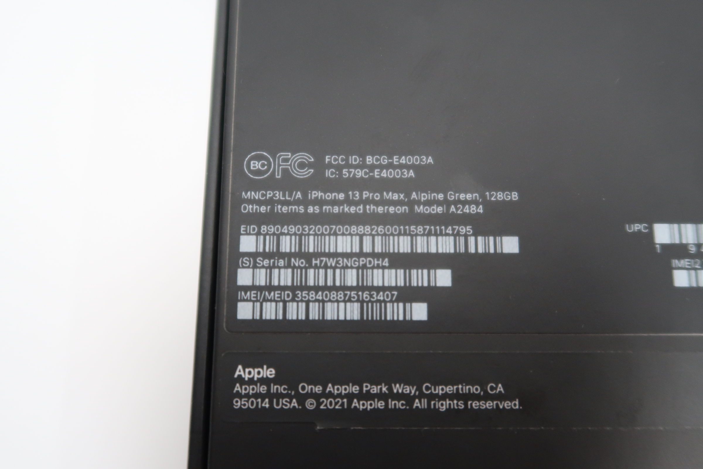 Apple MNCP3LL/A iPhone 13 Pro Max 5G (Unlocked) - 128GB - Alpine Green