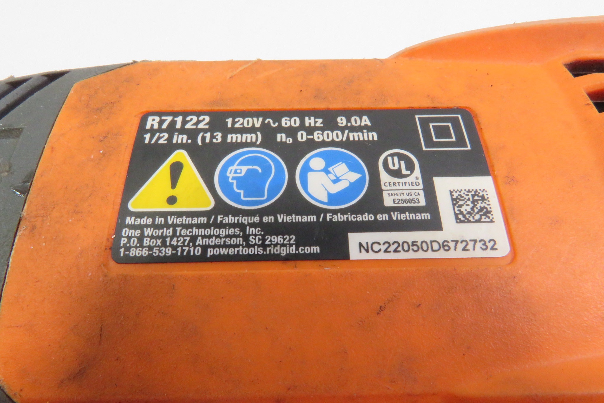 RIDGID R7122 9 Amp Corded 1/2