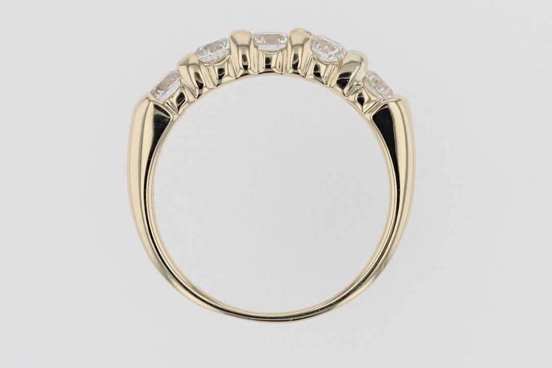 .88ctw Round Cut Diamond Prong Set Wedding Band Ring 14k Yellow Gold Size 6