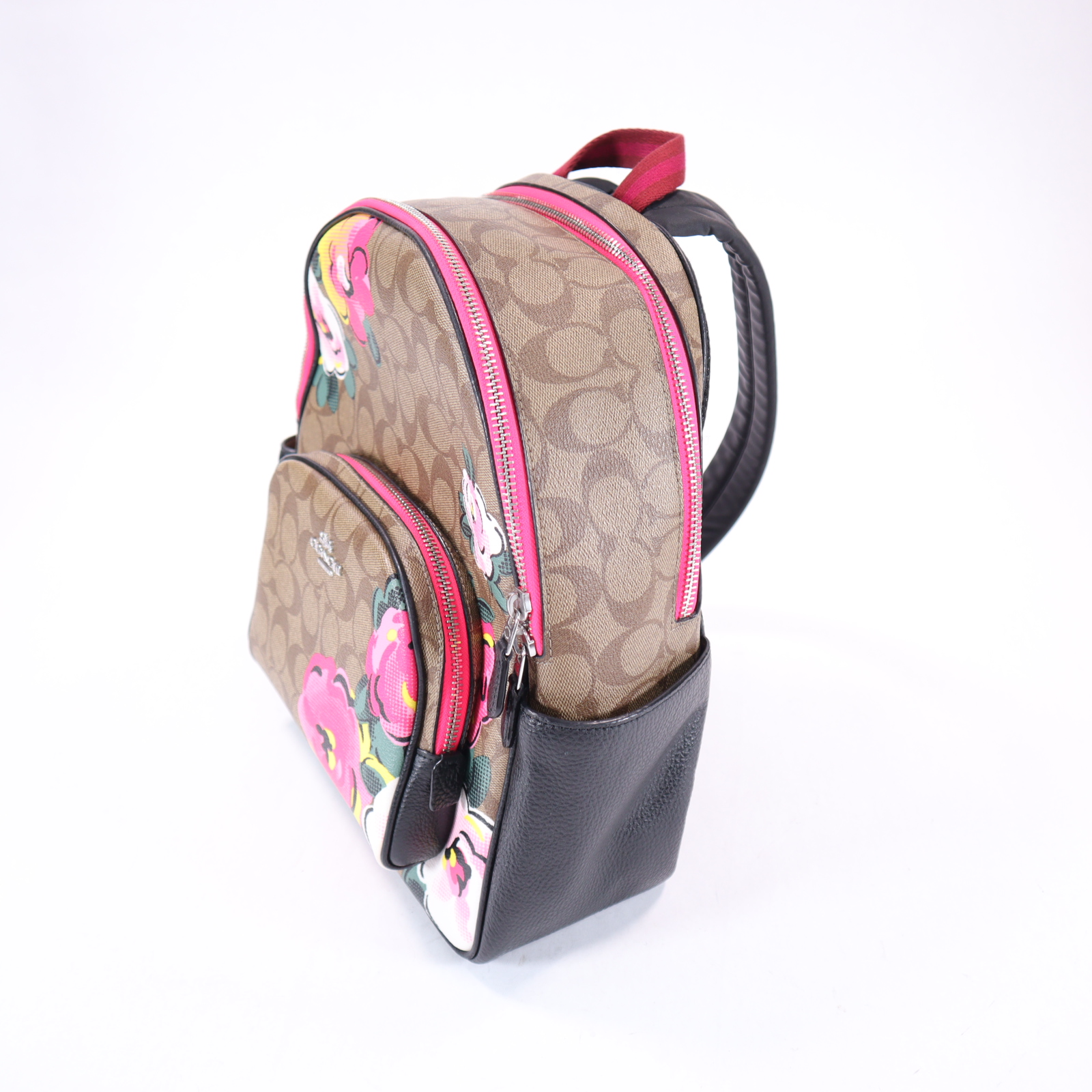 coach backpack rose print Coach Court Signature Canvas With Vintage Rose Print Backpack