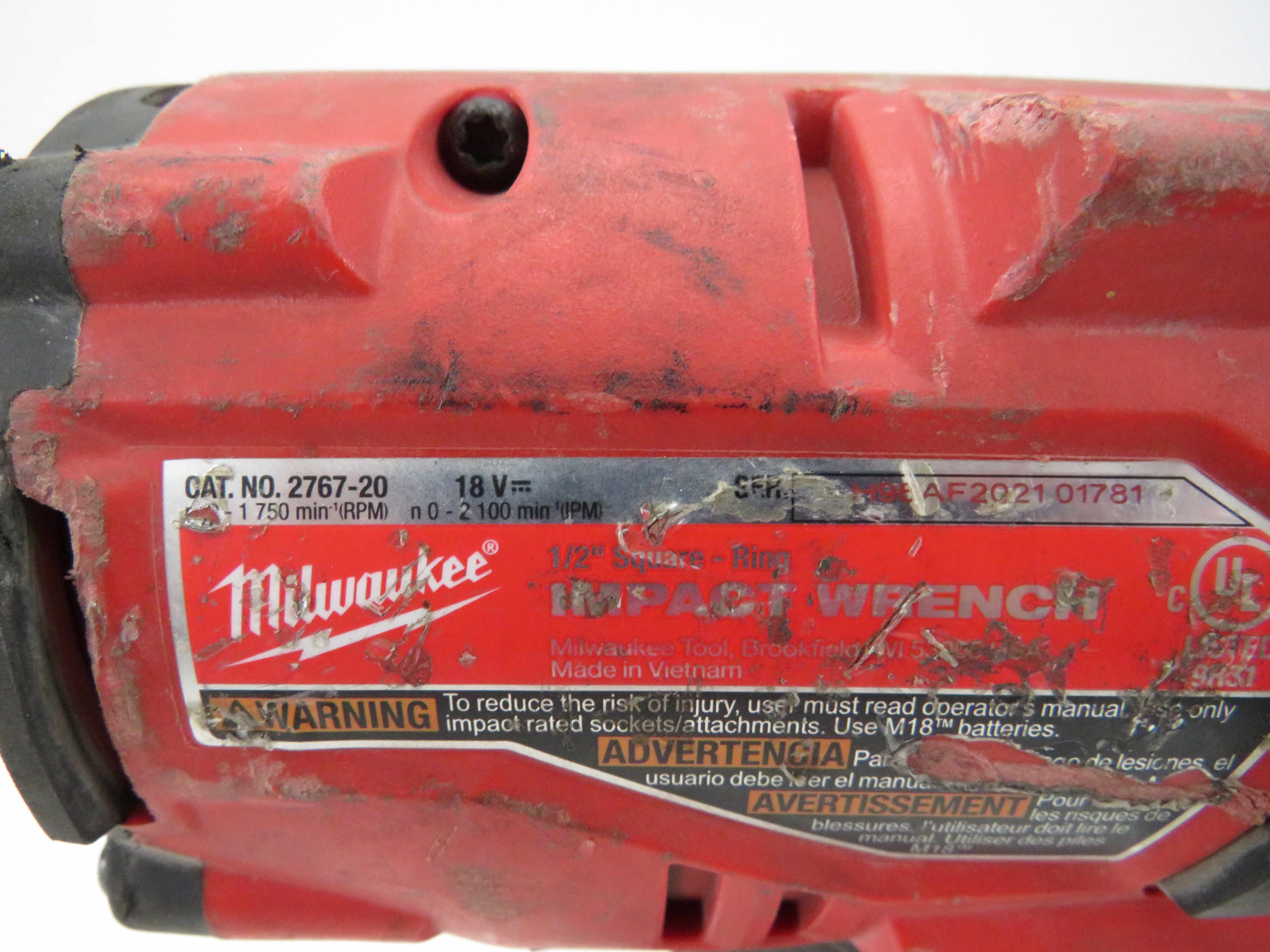 Milwaukee 2767-20 M18 FUEL Li-Ion Brushless Cordless 1/2 in. Impact ...