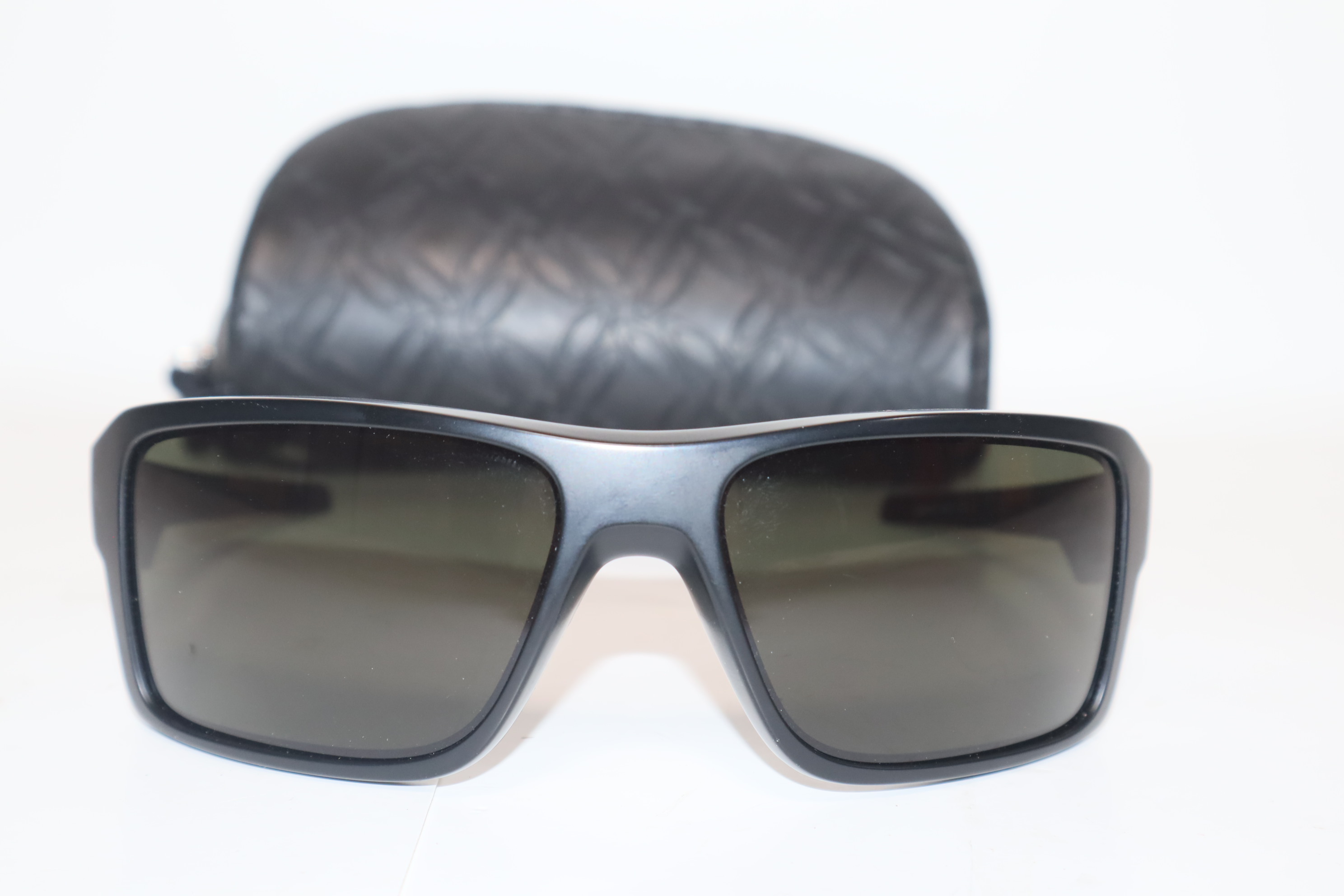 Oakley OO9380-0166 Matte Black Double Edge Sunglasses 0166 / Dark Grey Lens