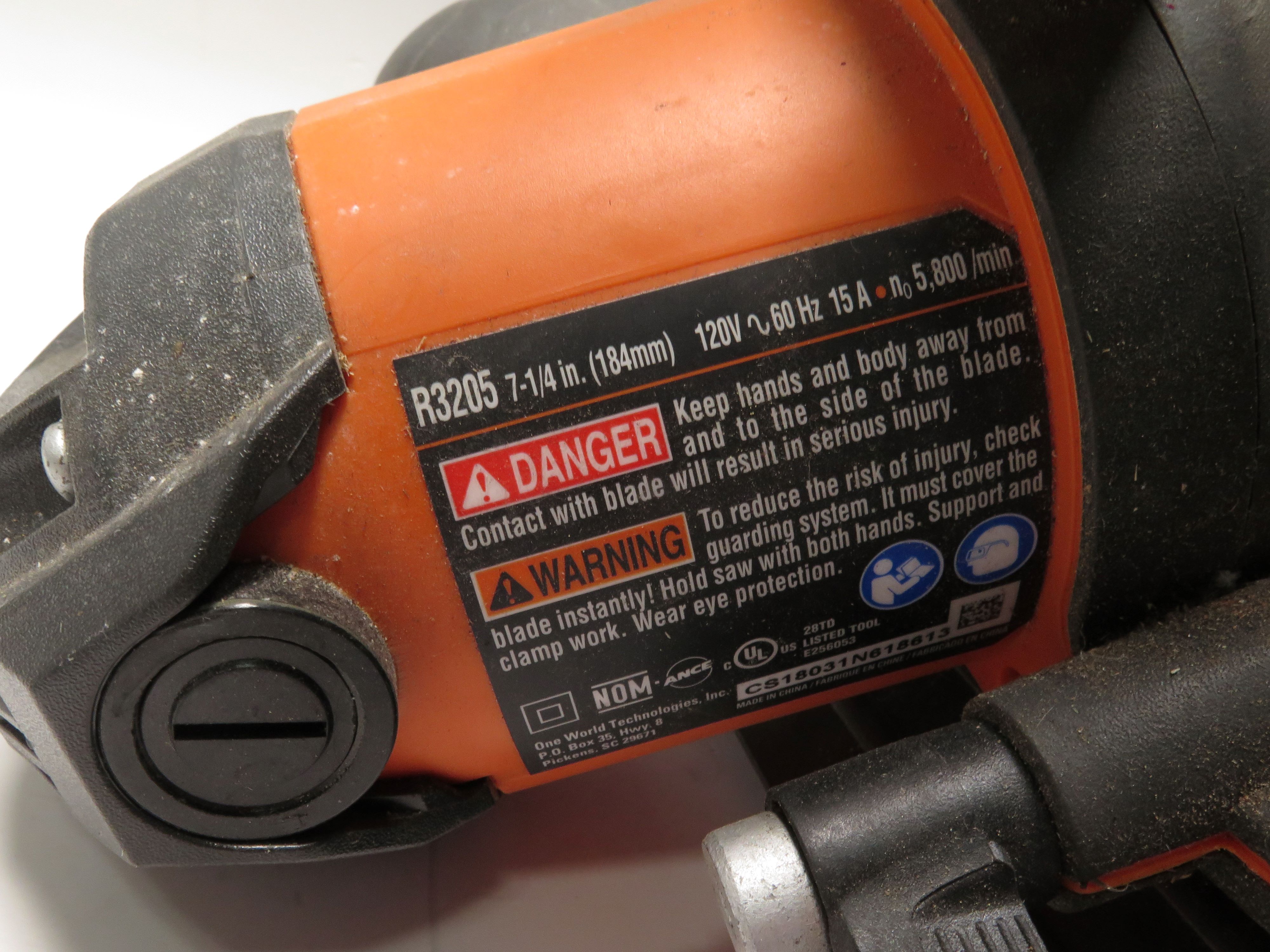 Ridgid R3205 15 Amp 71/4 in. Circular Saw 4769