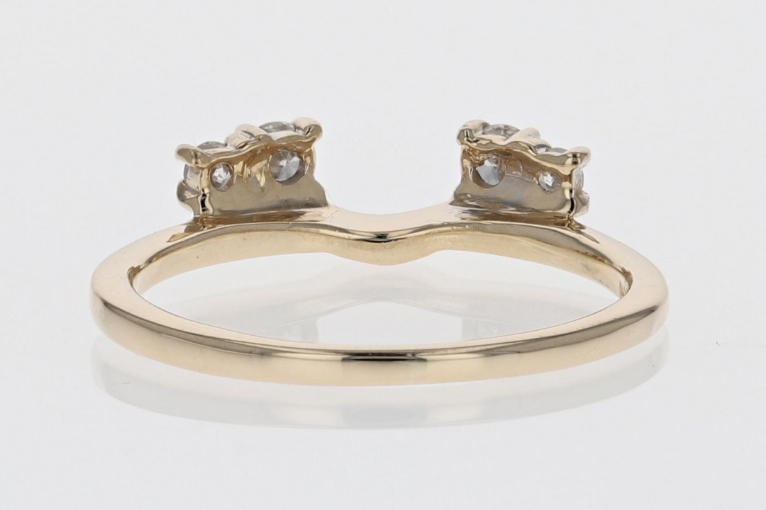 .18ctw Diamond Solitaire Enhancer Wedding Band Ring 14k Yellow Gold