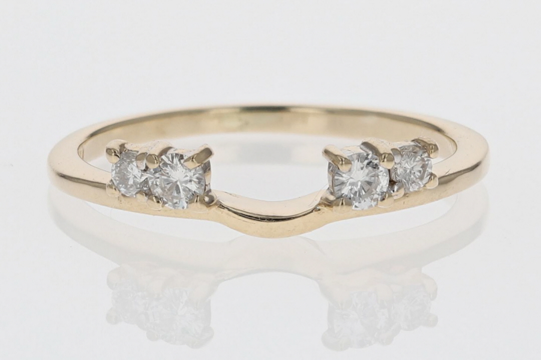 .18ctw Diamond Solitaire Enhancer Wedding Band Ring 14k Yellow Gold