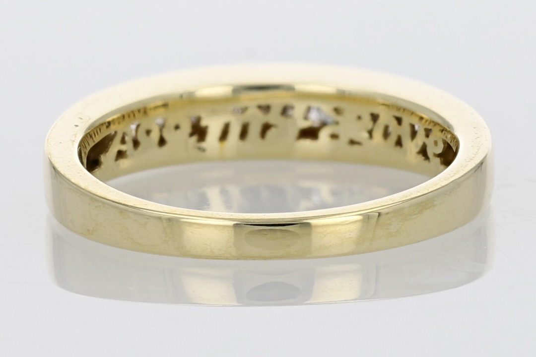 .18ctw Round Cut Diamond Channel-Set Wedding Band Ring 10k Yellow Gold ...
