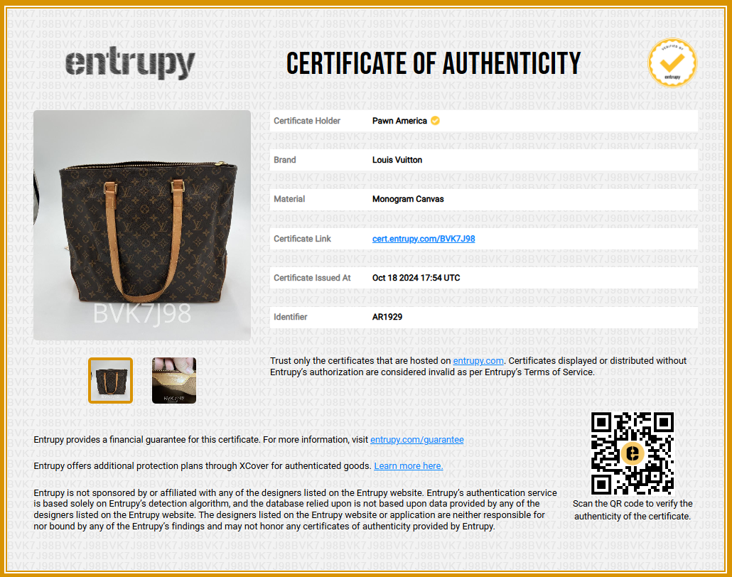 Louis Vuitton AR1929 Monogram Cabas Mezzo Handbag