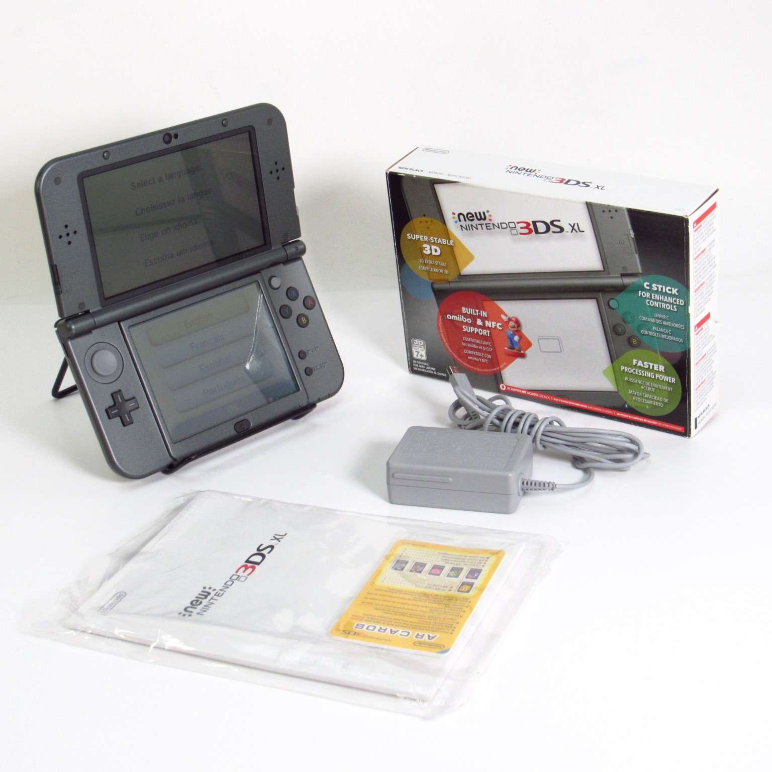 Nintendo RED 001 New 3DS XL Portable Handheld Video Game Console Black
