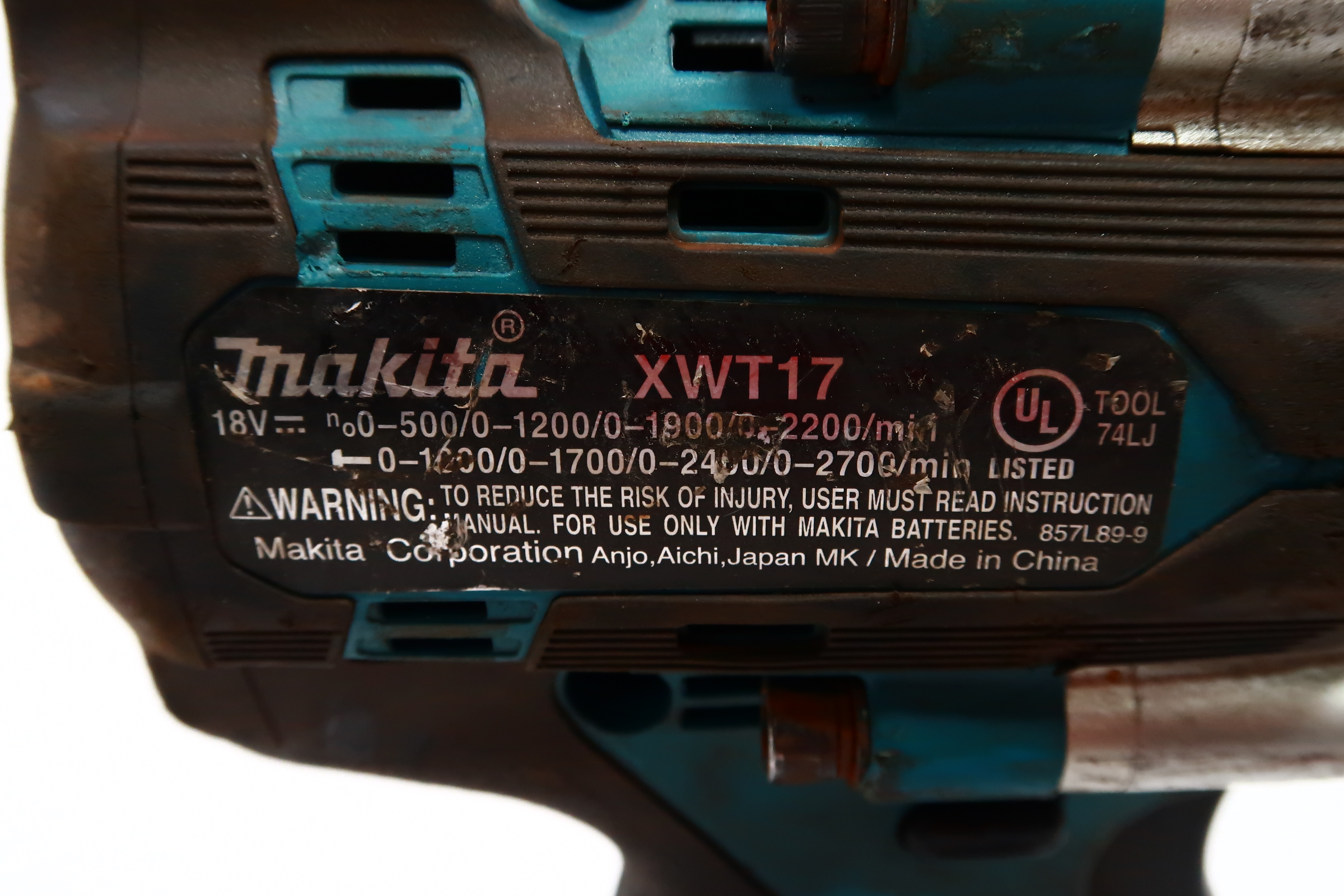 Makita XWT17 18V LXT Brushless 4Speed MidTorque 1/2" Impact Wrench