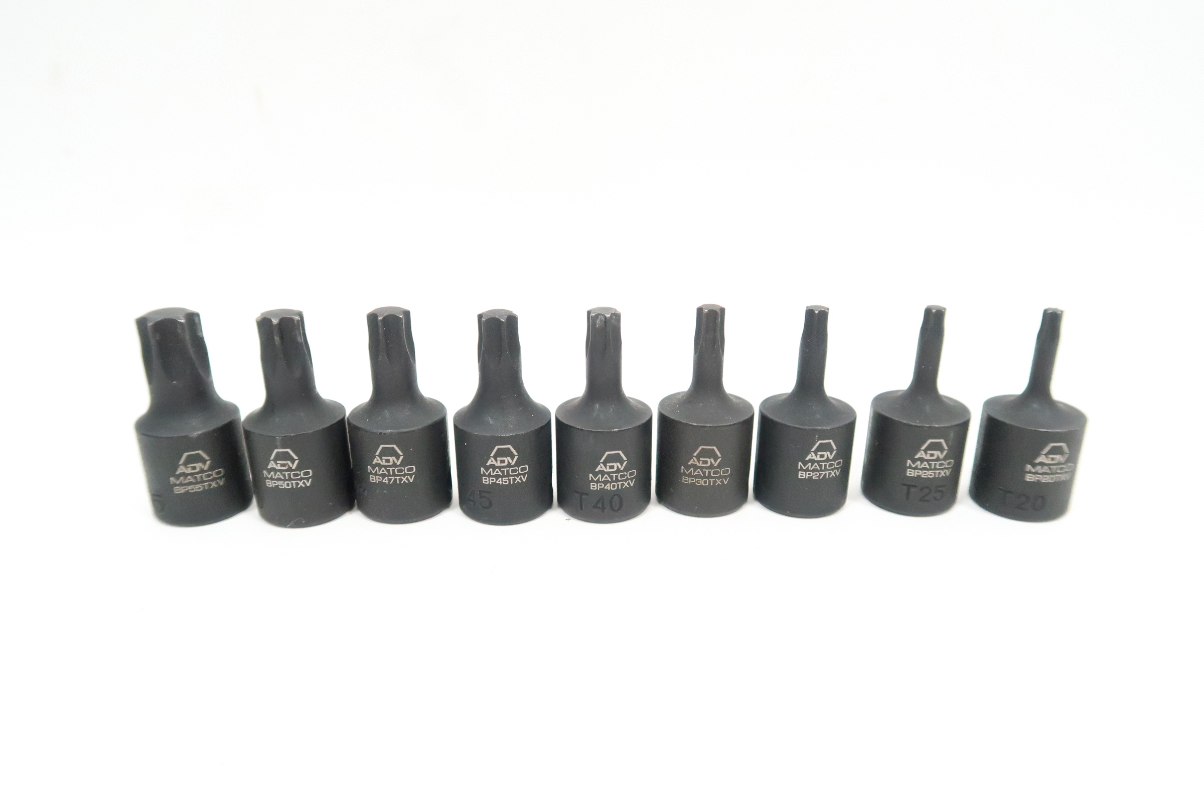 Matco SBPTX9V 3/8" Drive 9 Piece ADV Torx Impact Bit Socket Set